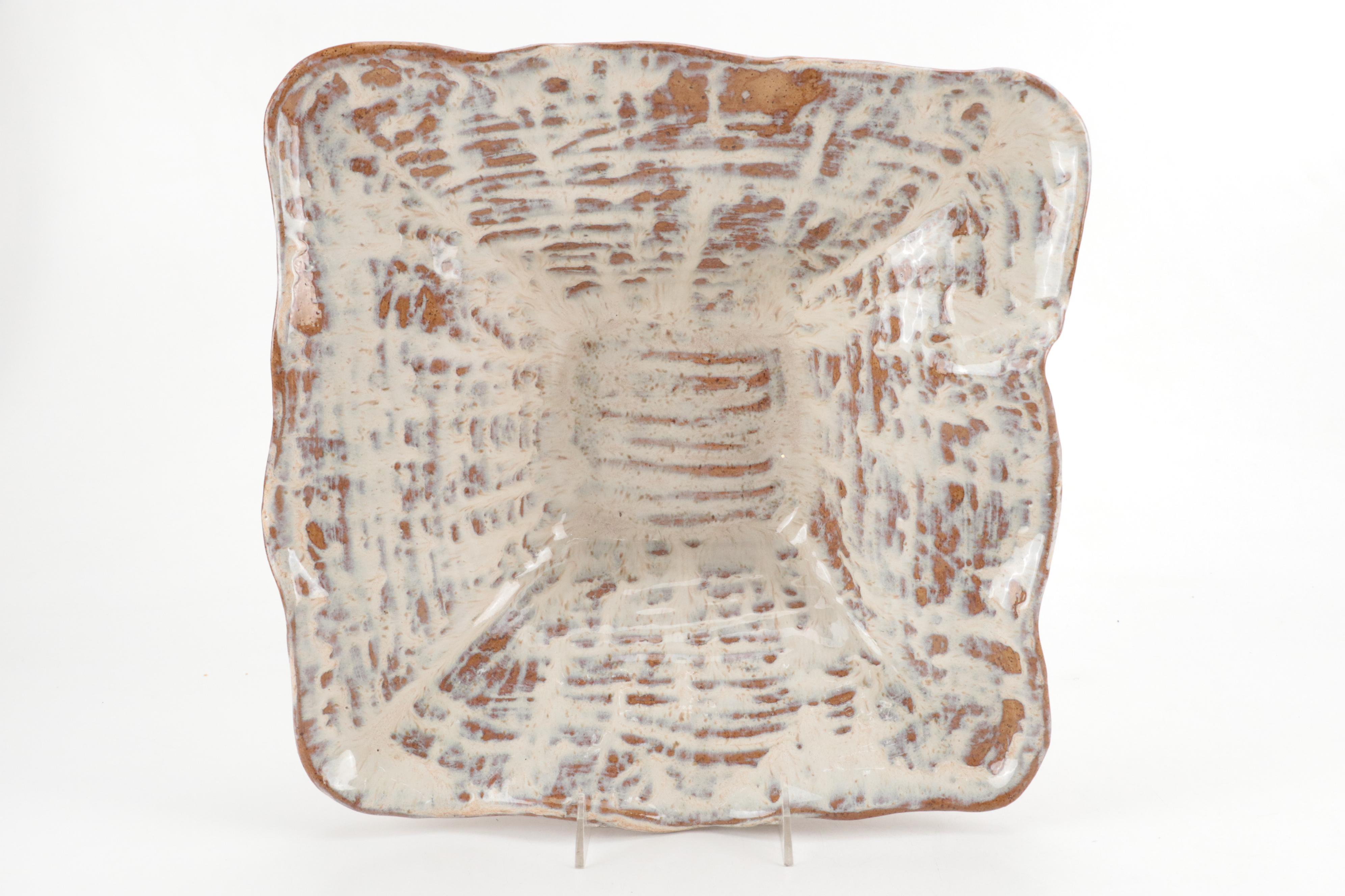 Etta B Hand Built Ceramic Bowl with Wheel Thrown Bowl and Global Views Platter