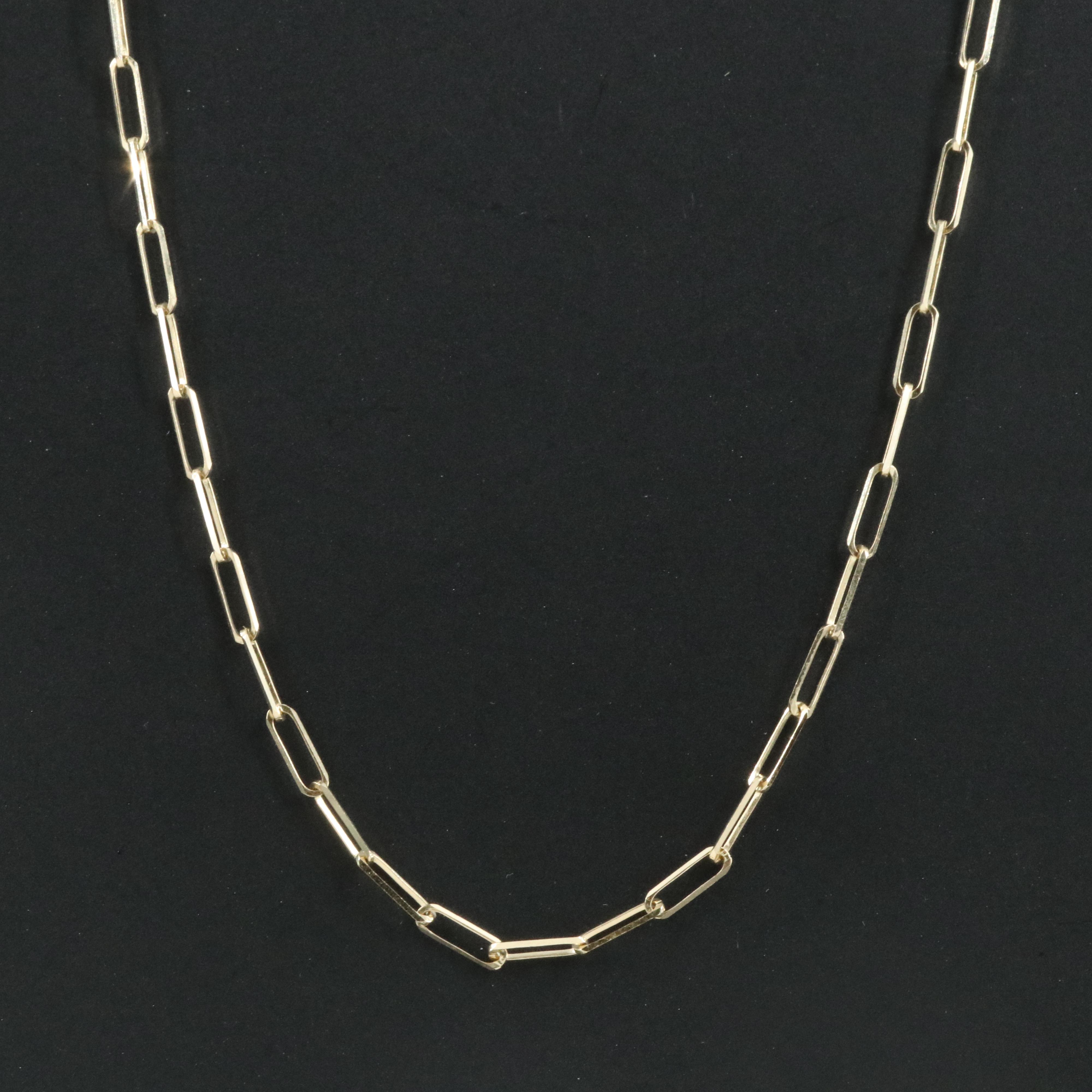 14K Paper Clip Link Necklace