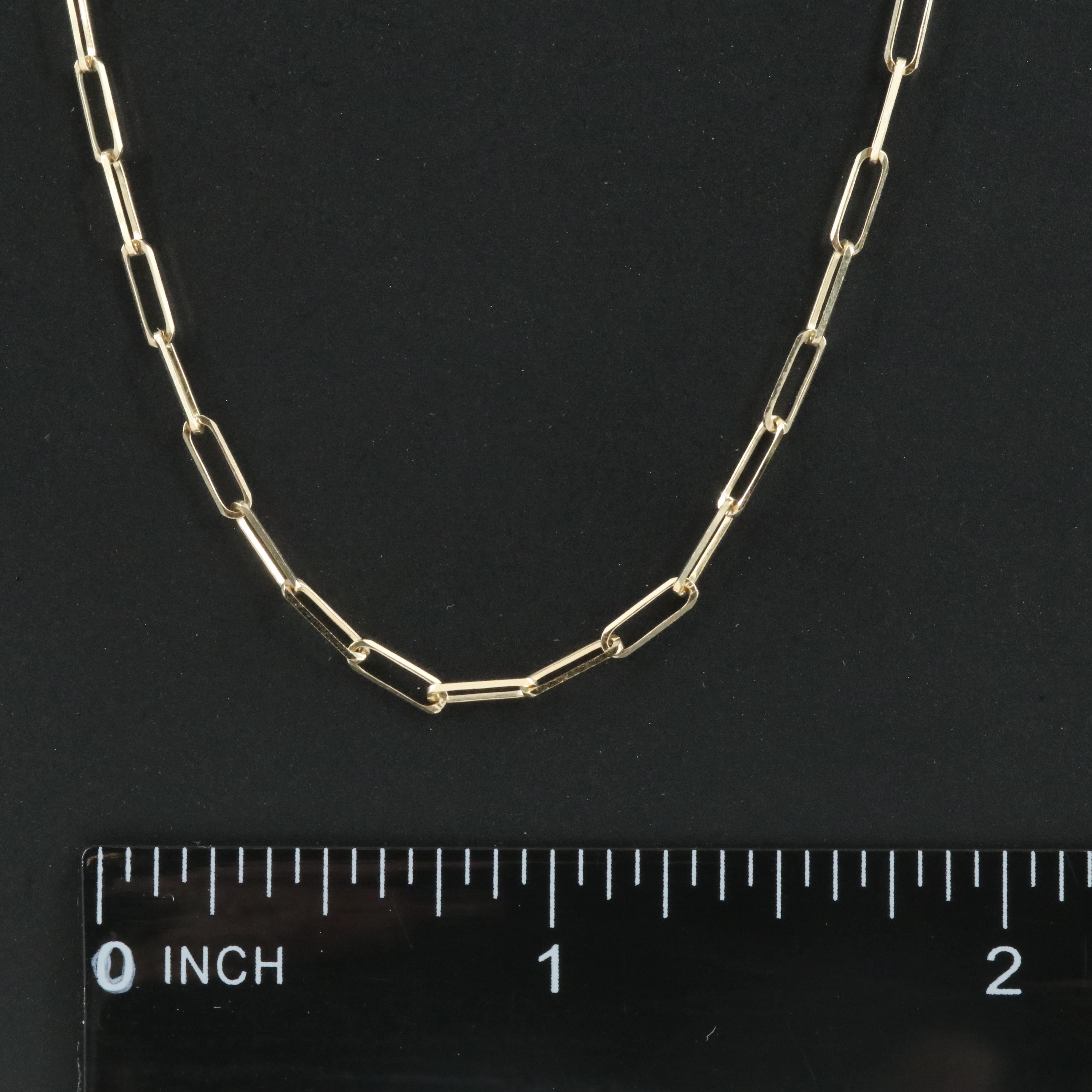 14K Paper Clip Link Necklace