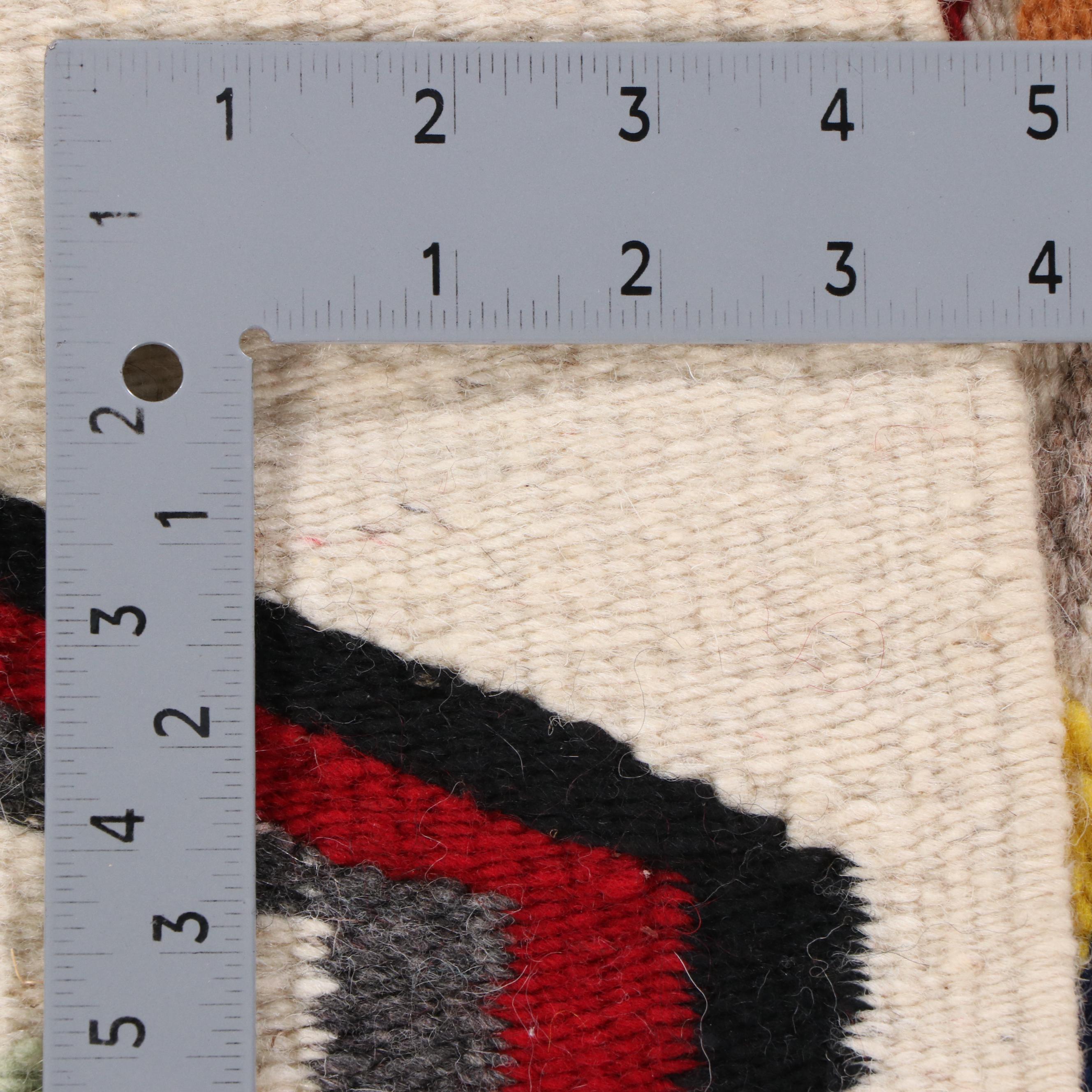 2' x 3' Handwoven Chichimeca Navajo Style Yei Female Dancers Rug