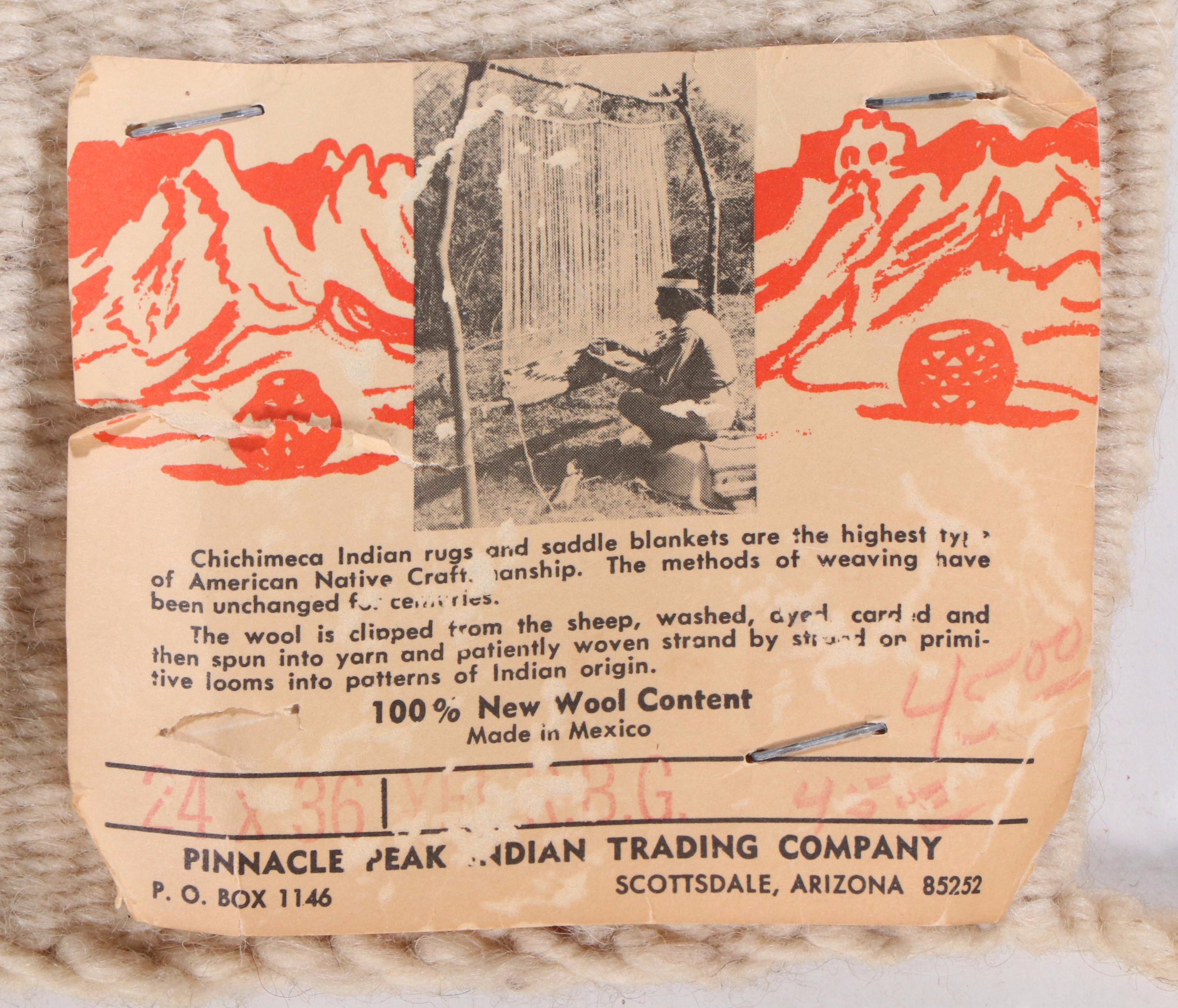 2' x 3' Handwoven Chichimeca Navajo Style Yei Female Dancers Rug