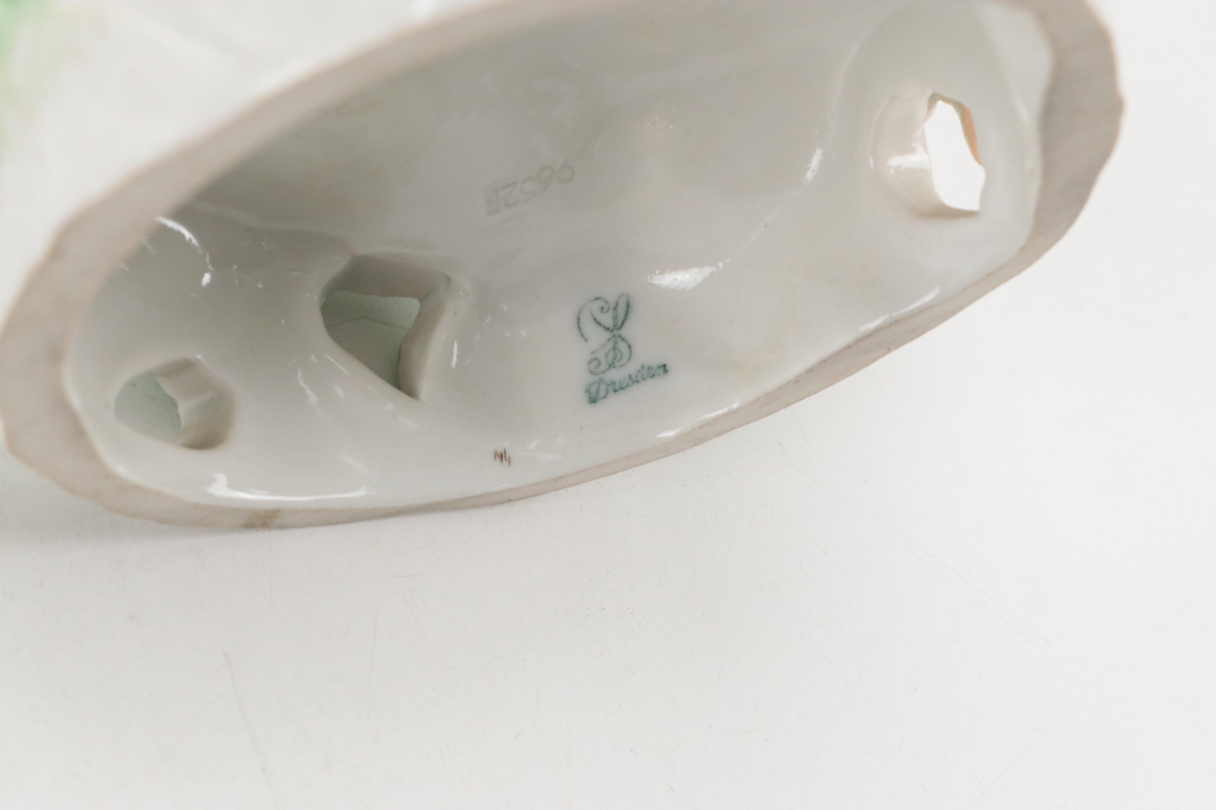 Carl Thieme for Dresden Porcelain Smoking Monkey Figurine