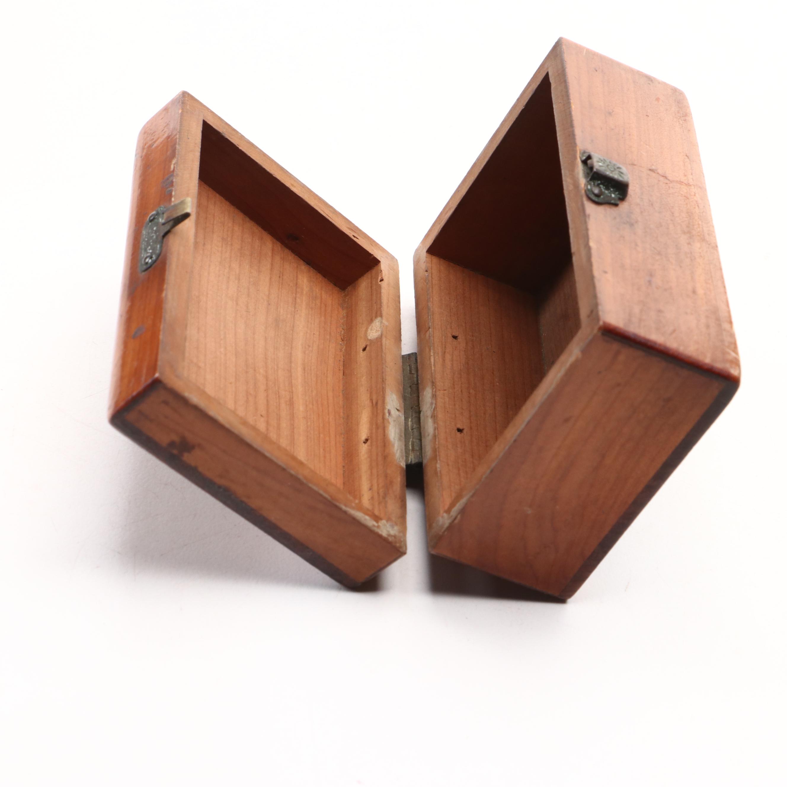 Hand-Painted Wood Boxes with Hearty Shape Wood Jewelry Box and More