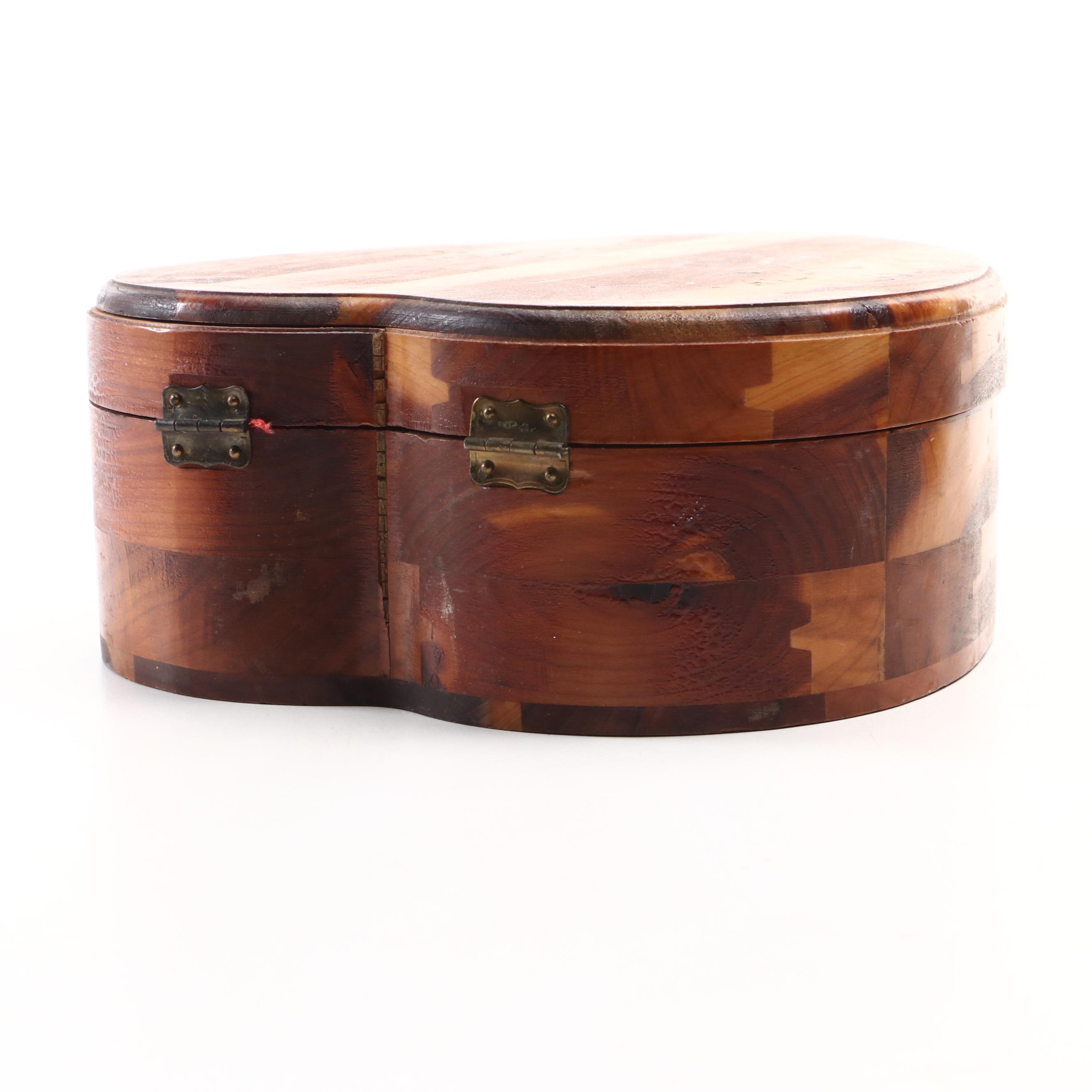 Hand-Painted Wood Boxes with Hearty Shape Wood Jewelry Box and More