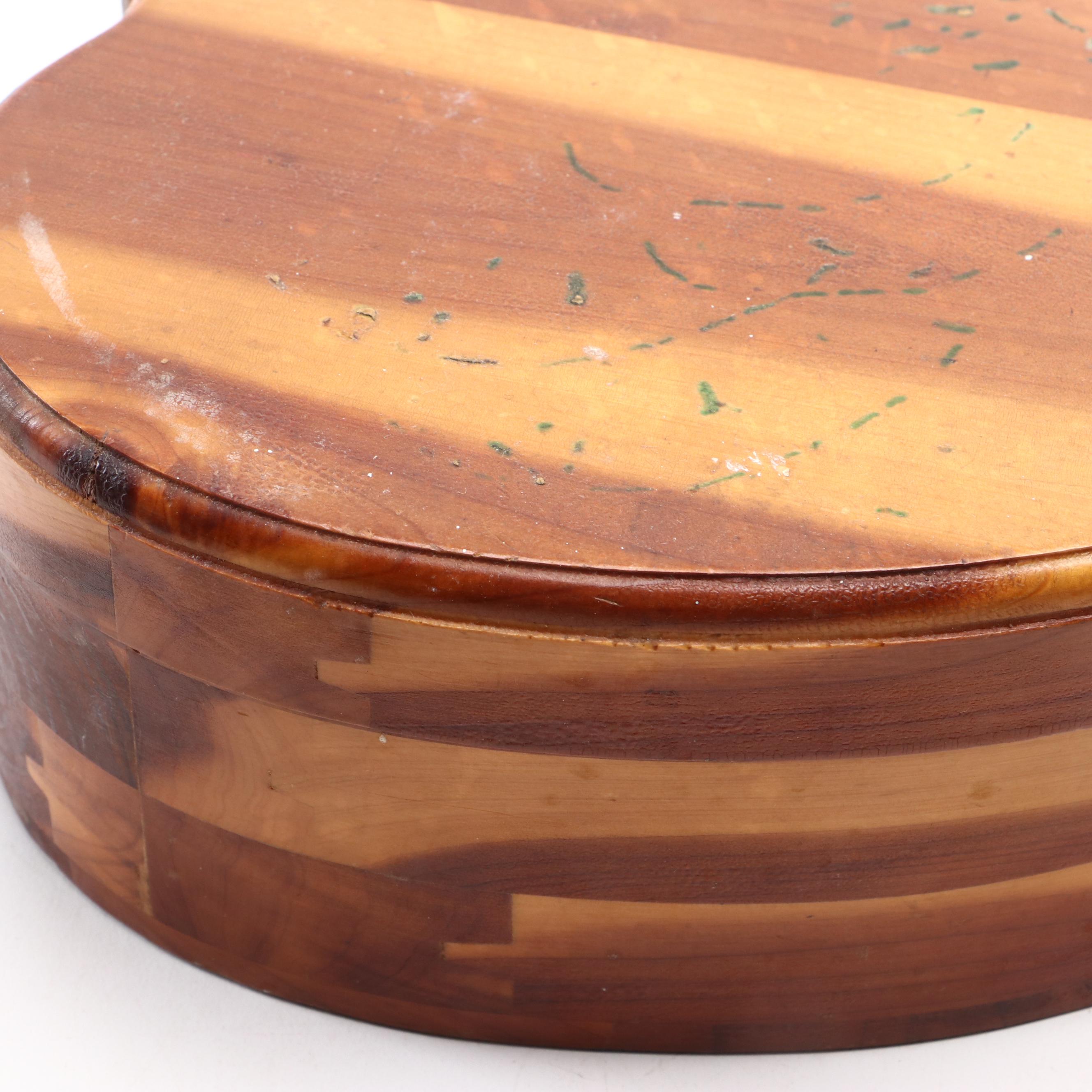 Hand-Painted Wood Boxes with Hearty Shape Wood Jewelry Box and More