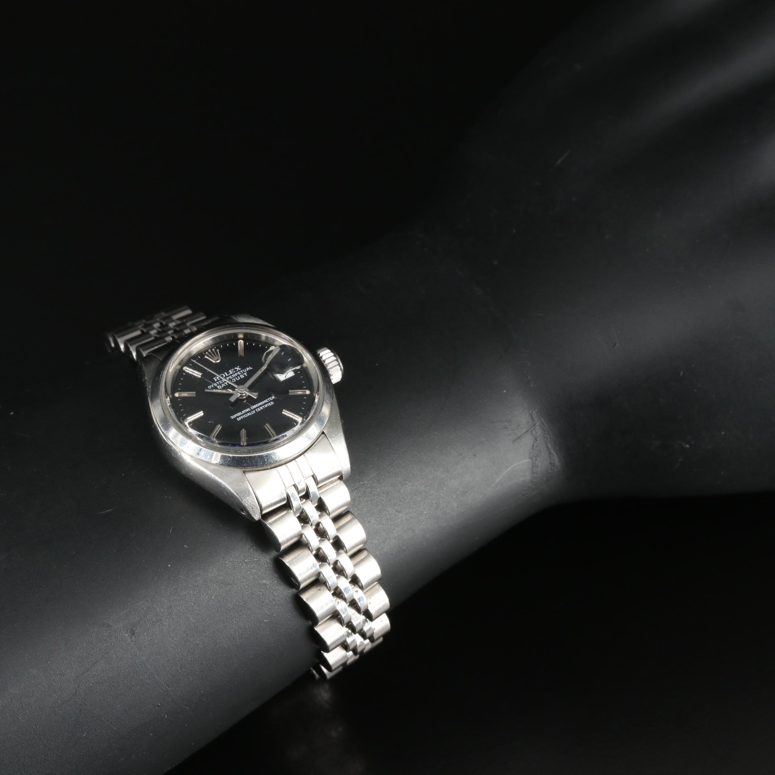 1981 Rolex Oyster Perpetual Black Dial Datejust Watch