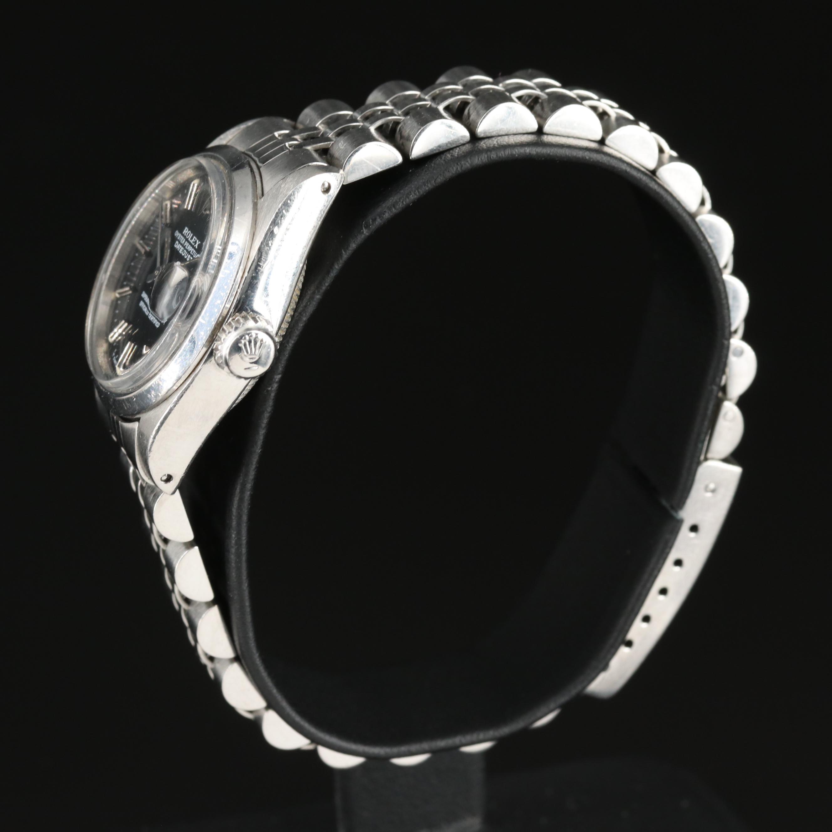 1981 Rolex Oyster Perpetual Black Dial Datejust Watch