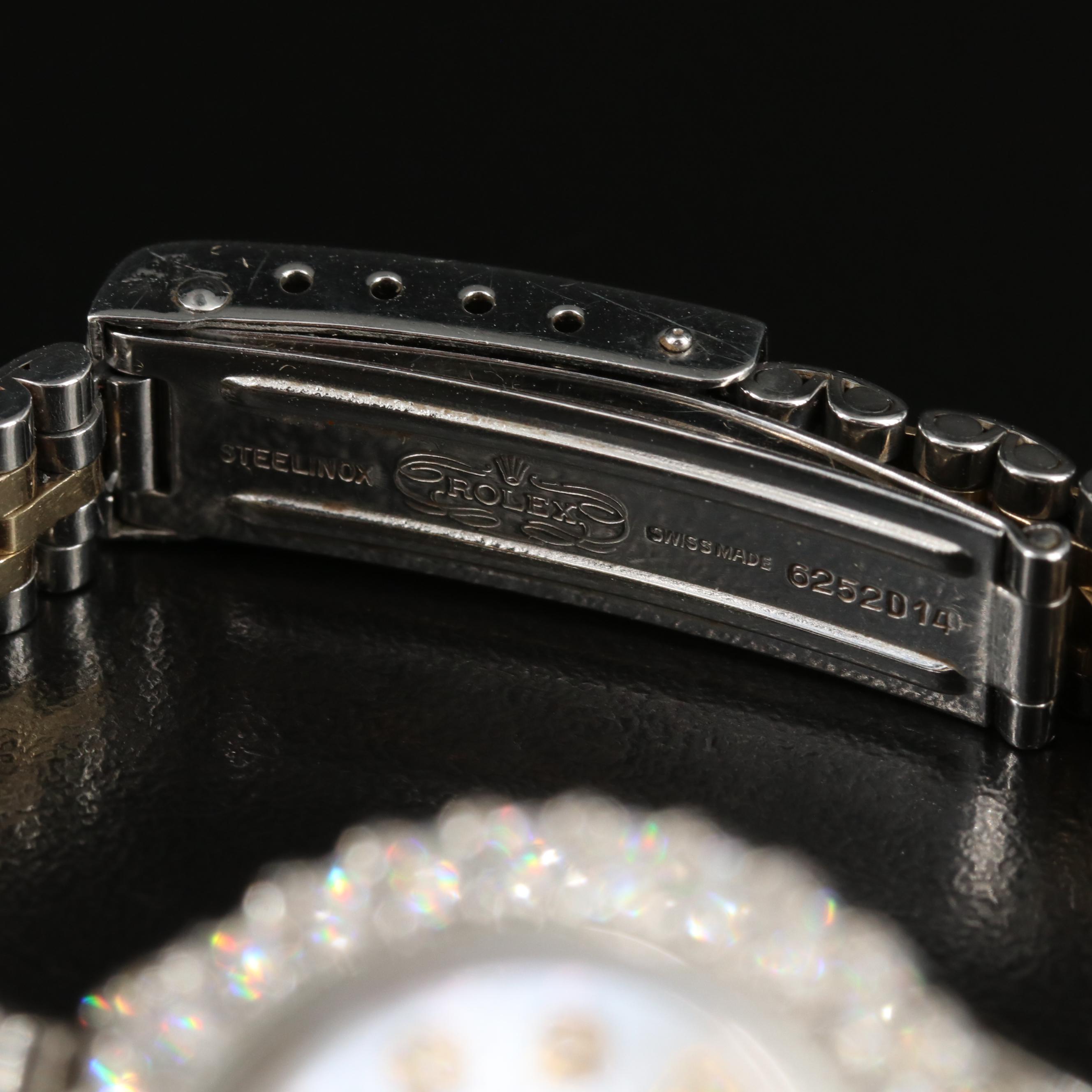 1972 Rolex Custom 1.89 CTW Diamond, Mother-of-Pearl Datejust Watch