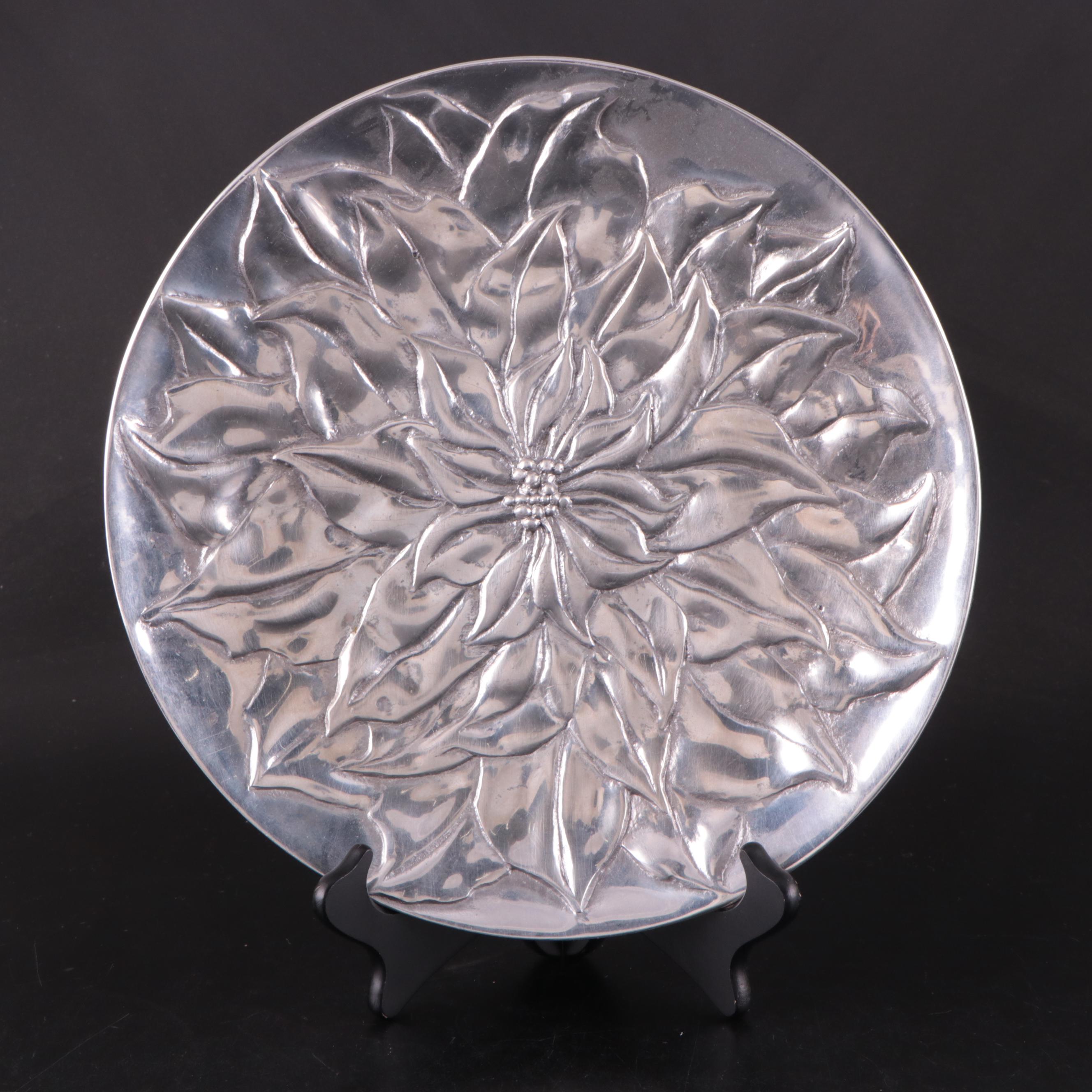 Mariposa and Nambe Aluminum Alloy Bowls With Pottery Barn Candlesticks