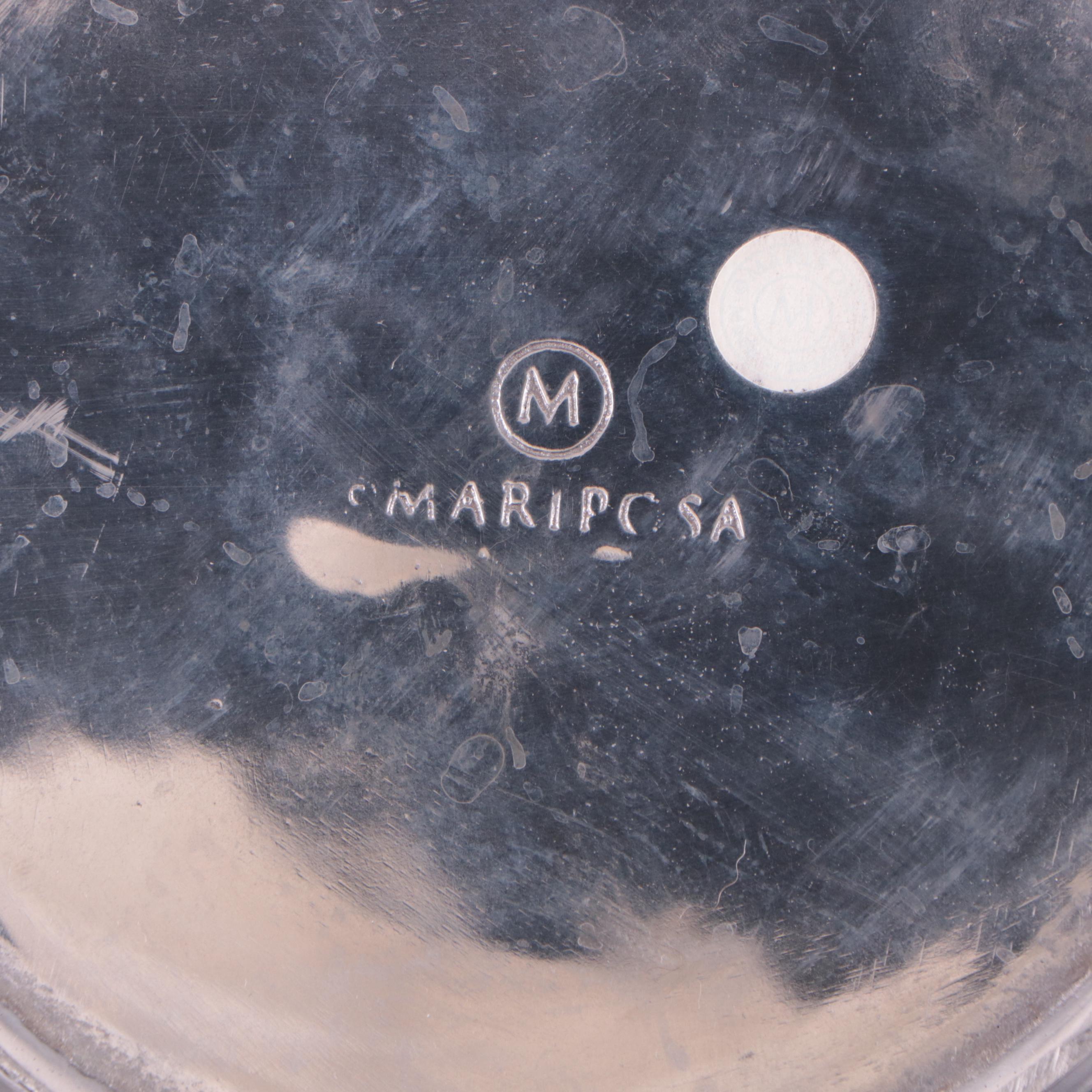 Mariposa and Nambe Aluminum Alloy Bowls With Pottery Barn Candlesticks