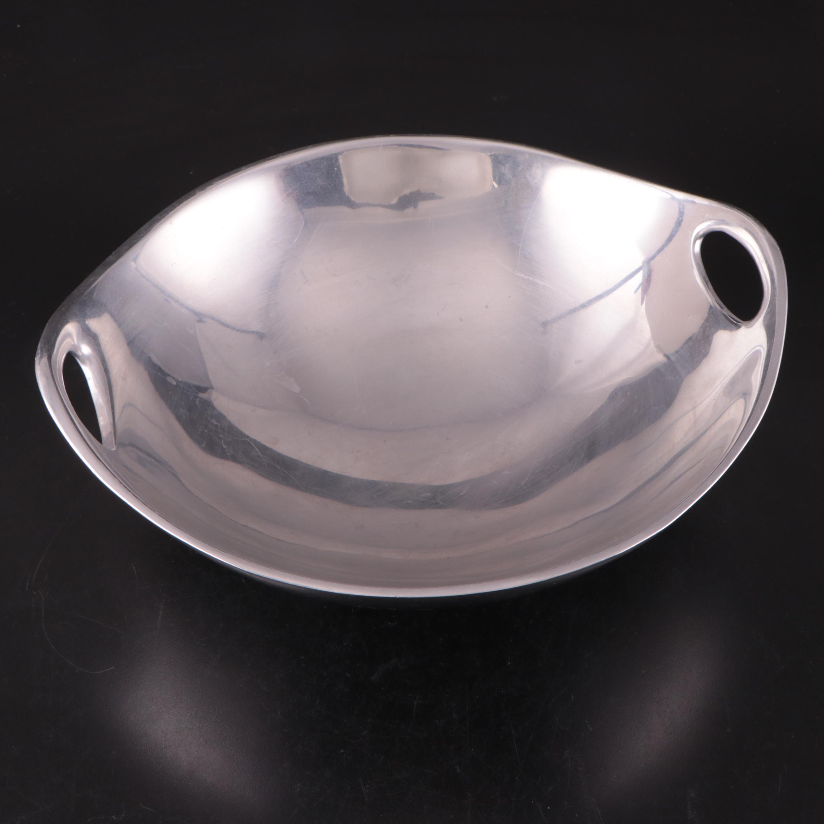 Mariposa and Nambe Aluminum Alloy Bowls With Pottery Barn Candlesticks