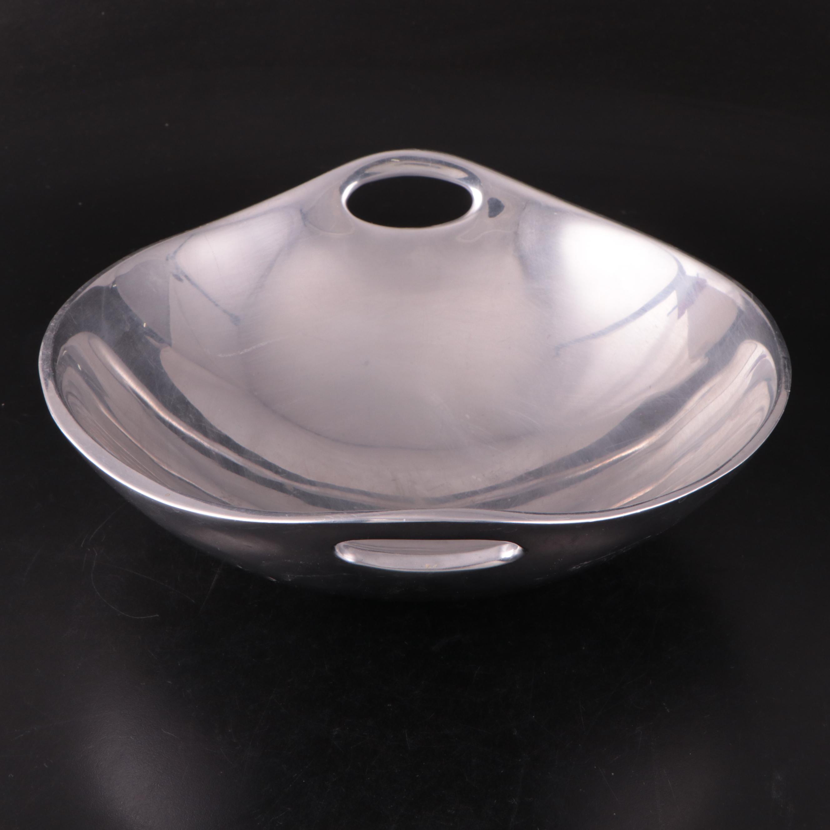 Mariposa and Nambe Aluminum Alloy Bowls With Pottery Barn Candlesticks