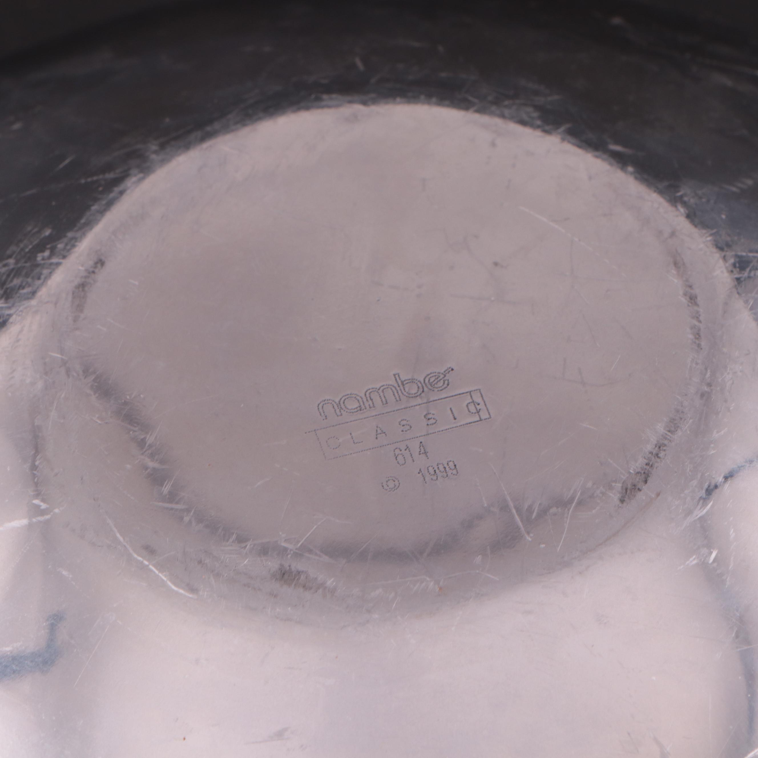 Mariposa and Nambe Aluminum Alloy Bowls With Pottery Barn Candlesticks