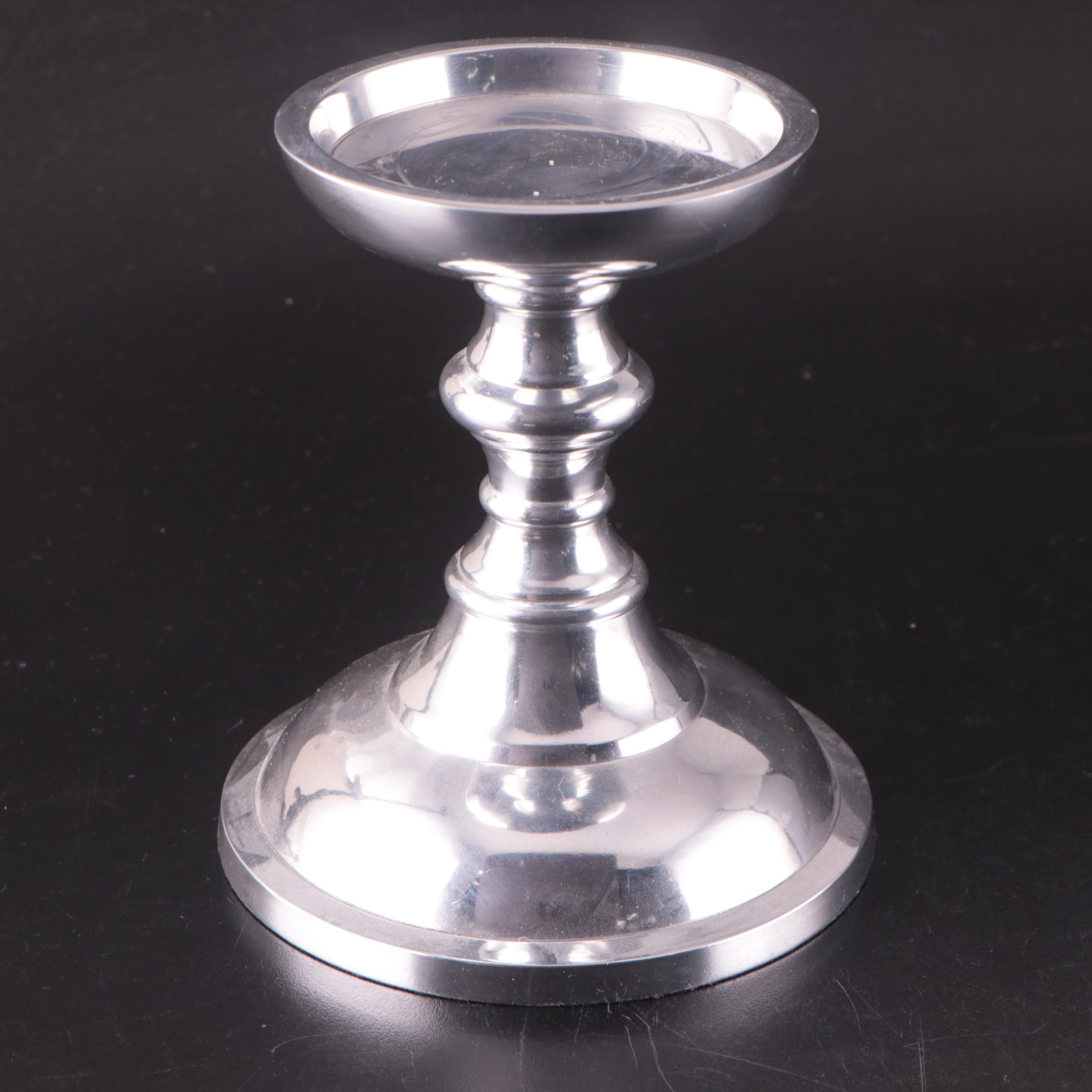 Mariposa and Nambe Aluminum Alloy Bowls With Pottery Barn Candlesticks