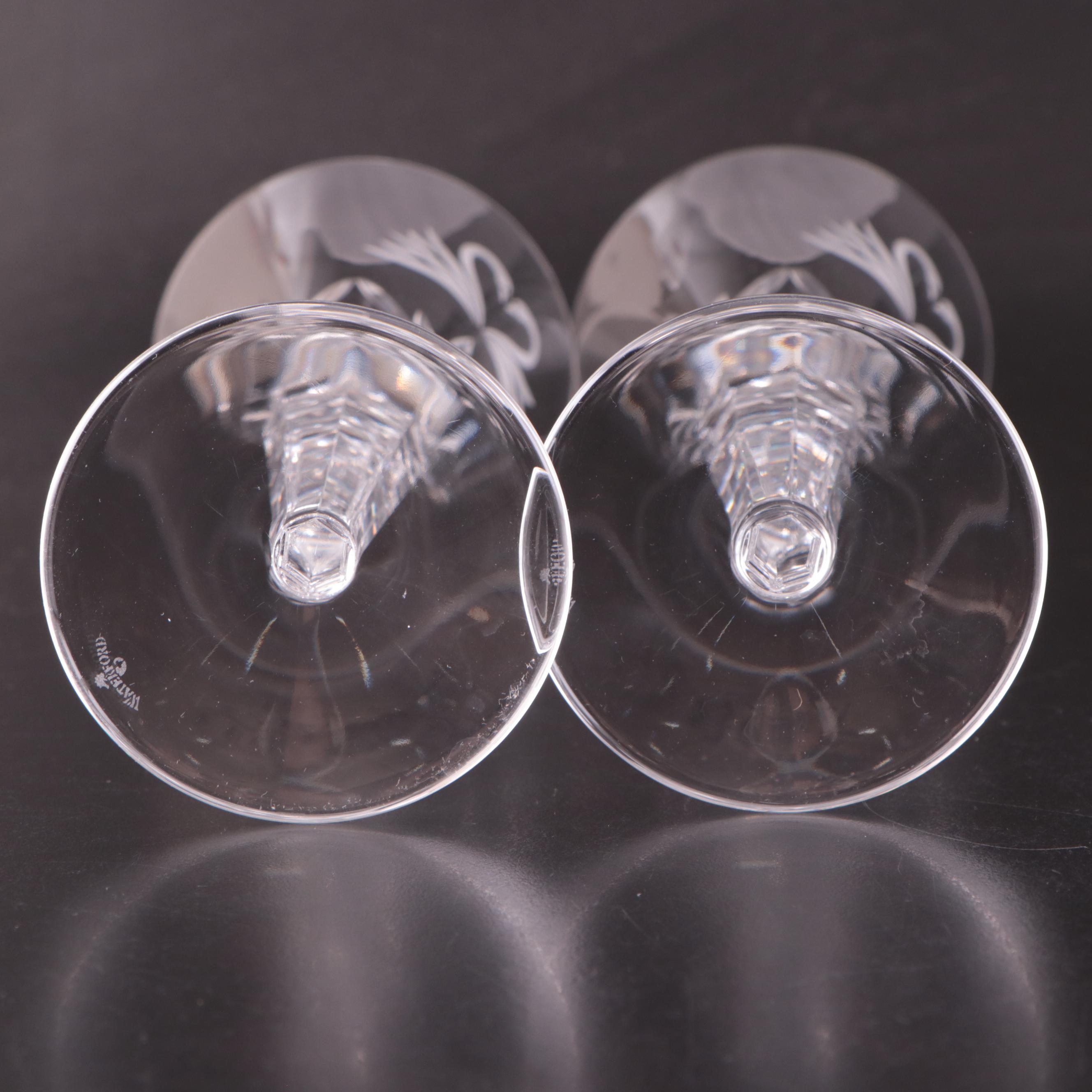 Waterford Crystal Wedding Collection Swan Motif Toasting Flutes