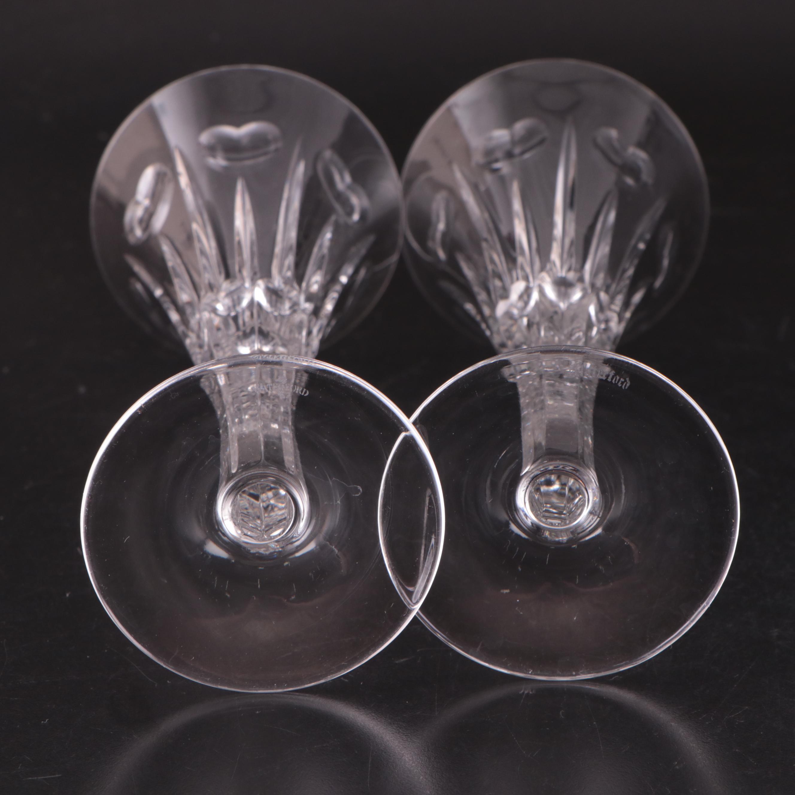 Waterford Crystal Wedding Collection Swan Motif Toasting Flutes