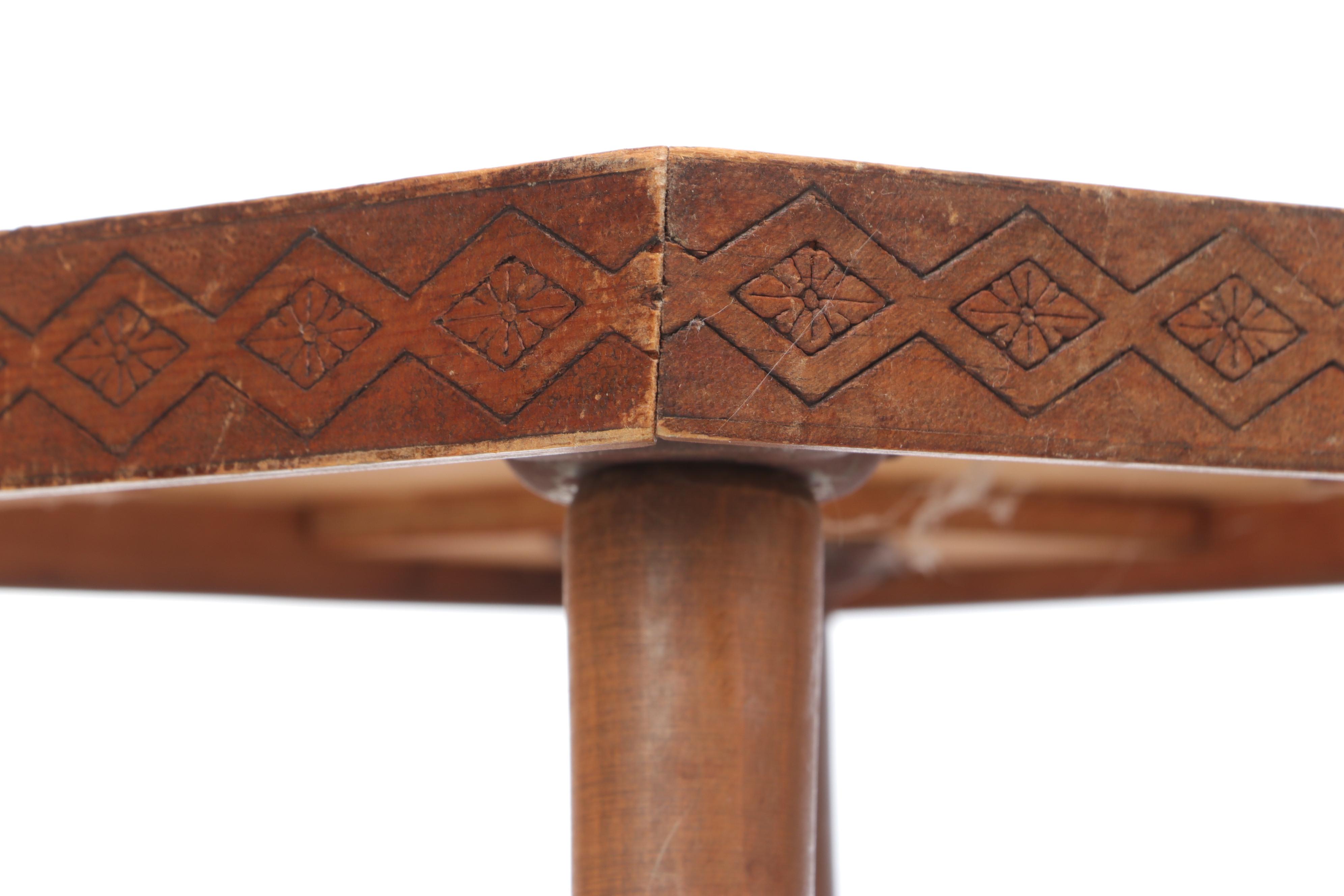 Nautical Theme Mosiac Tile Wood Accent Tables