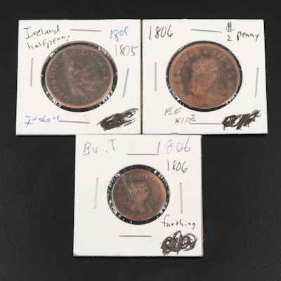 Three Early 19th Century Coins from Great Britain and Ireland