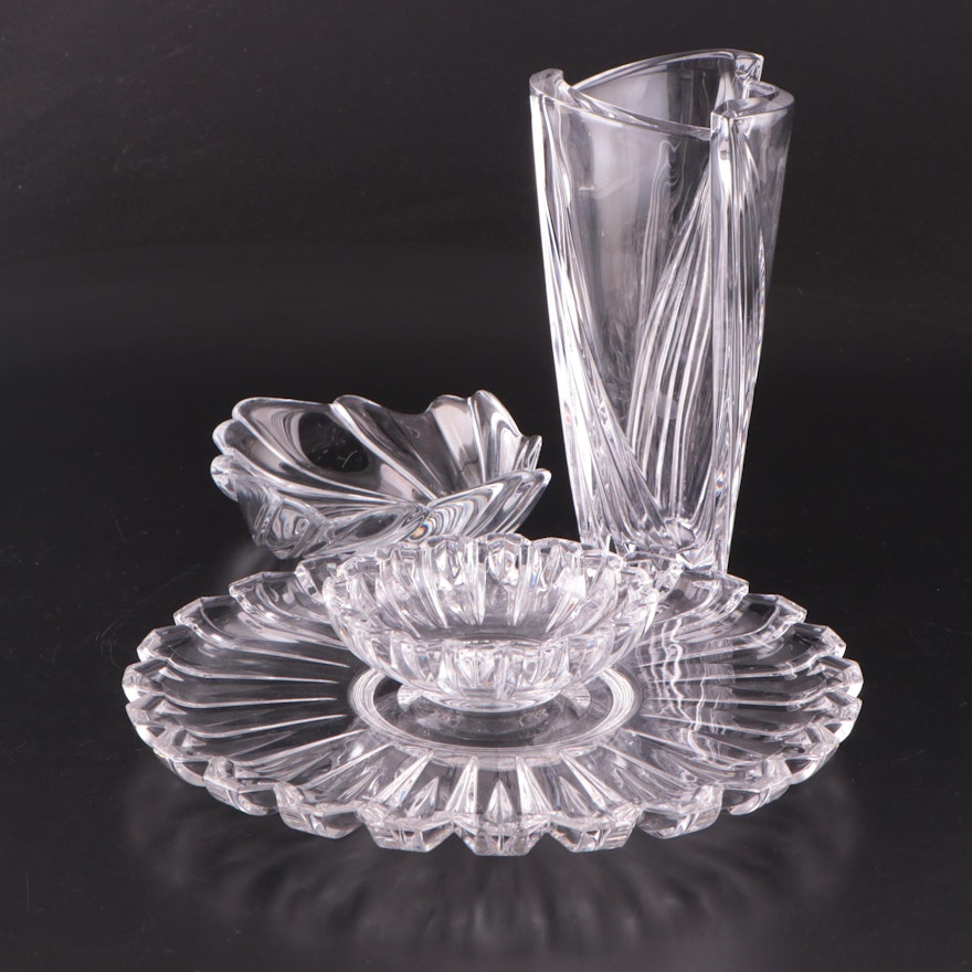 Villeroy & Boch "Tondo" Crystal Platter and Bowl with More Crystal Table Décor