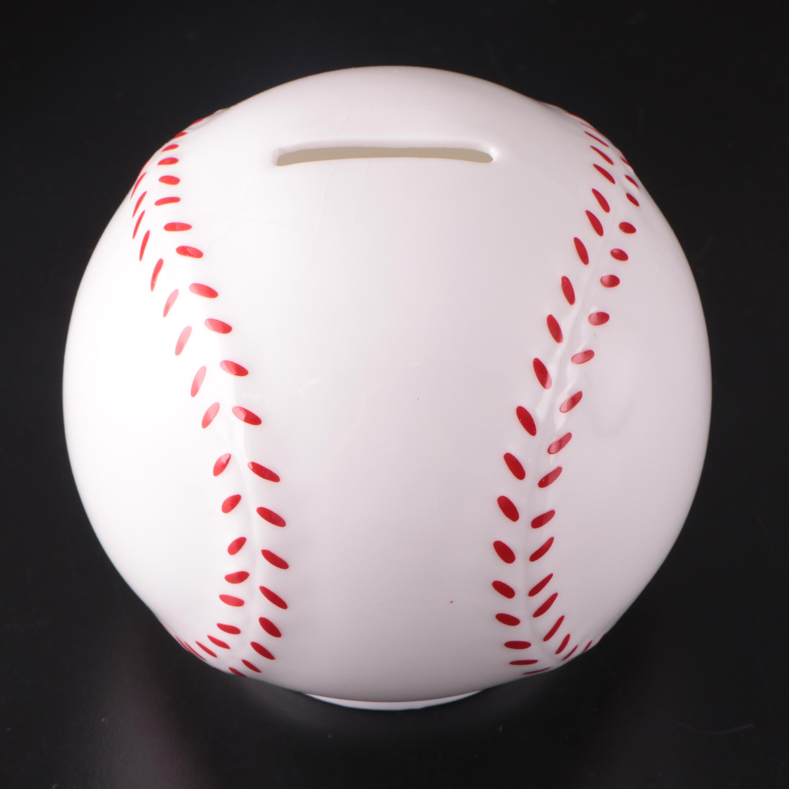 Tiffany & Co. Porcelain Baseball Coin Bank