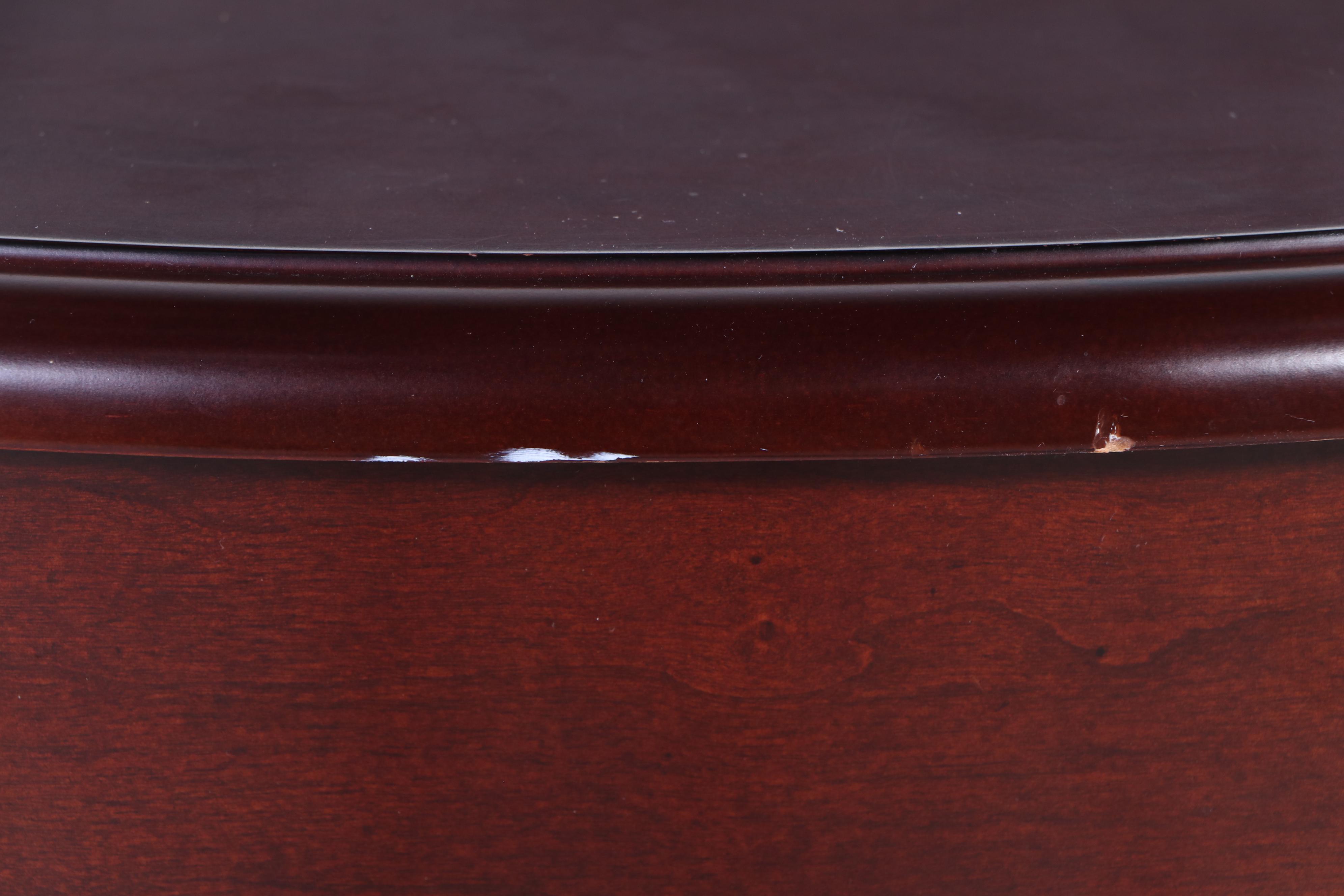 The Bombay Company Federal Style Mahogany-Stained Demilune Console Table