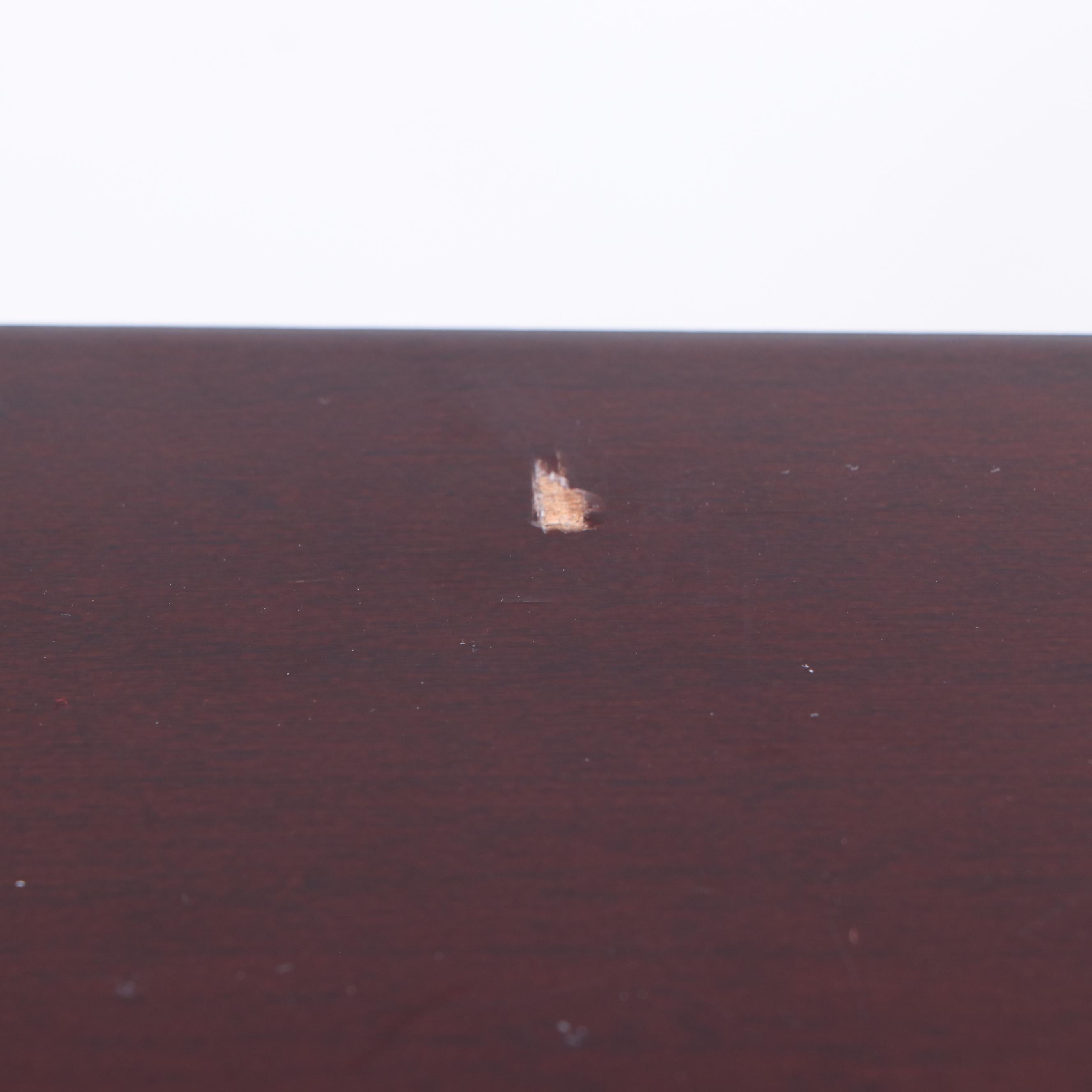 The Bombay Company Federal Style Mahogany-Stained Demilune Console Table