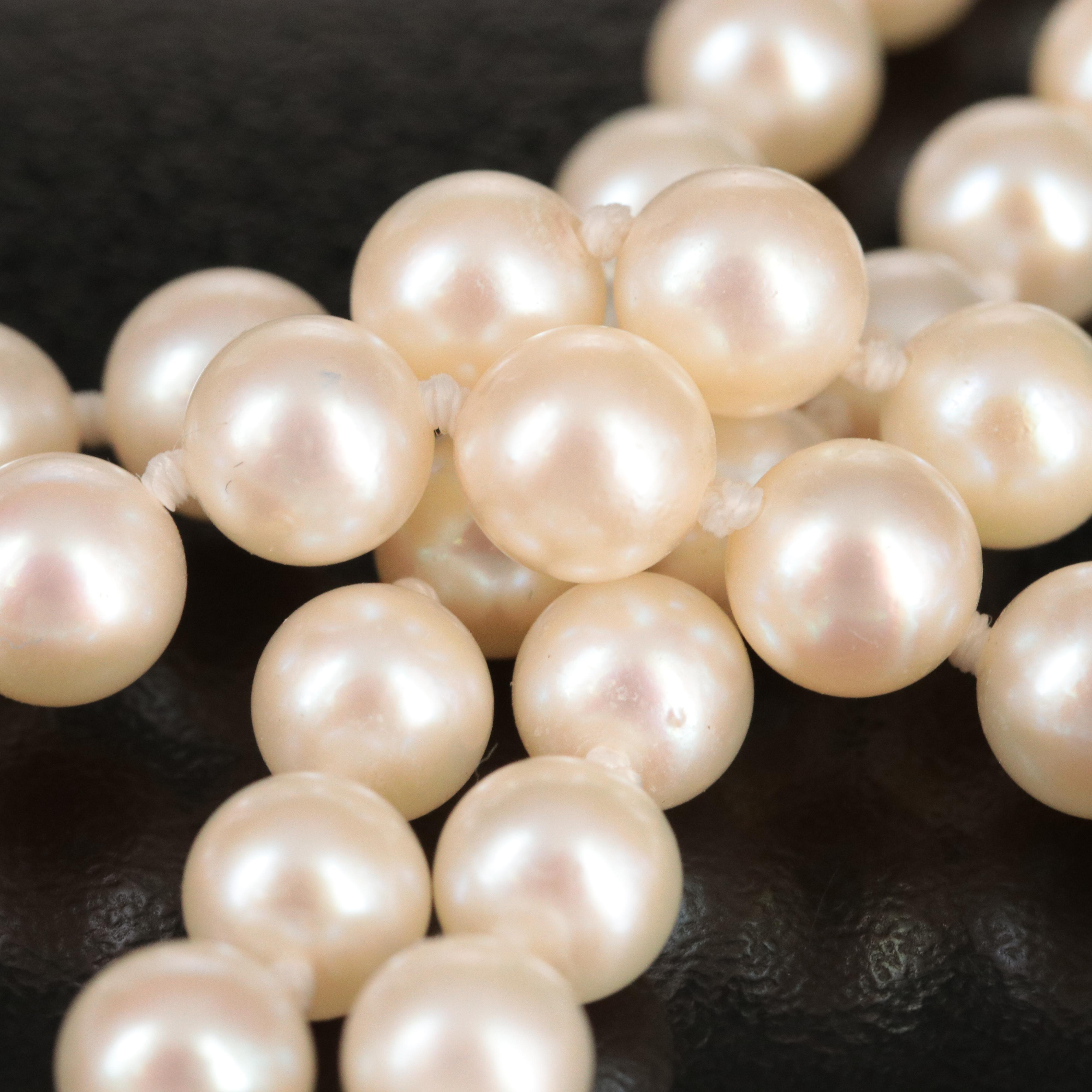 Mikimoto Pearl Necklace with Sterling Clasp