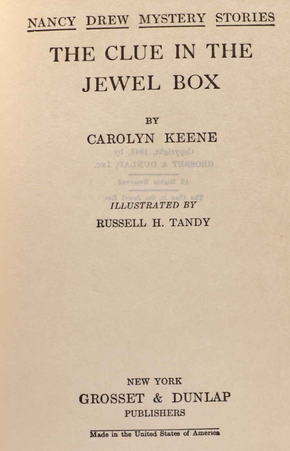 "The Clue in the Jewel Box" and More Nancy Drew Books Everything But