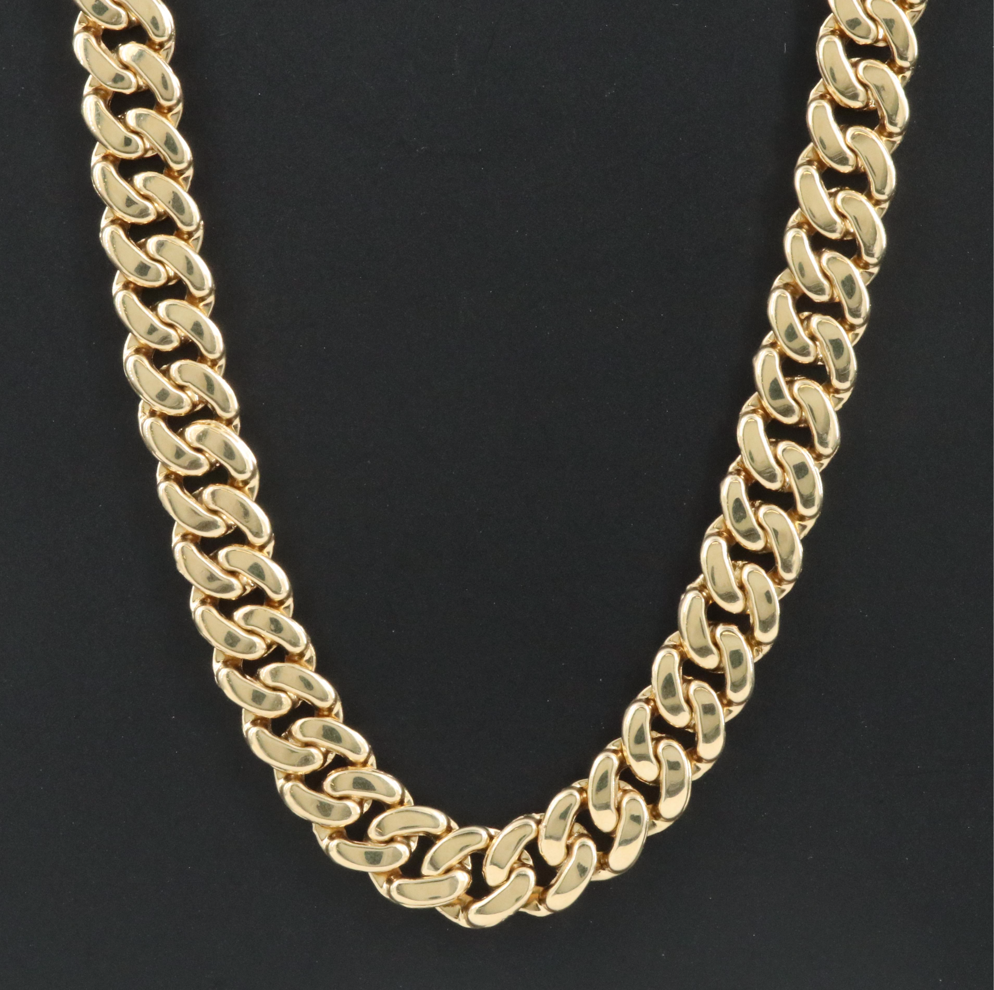 18K Curb Link Chain Necklace