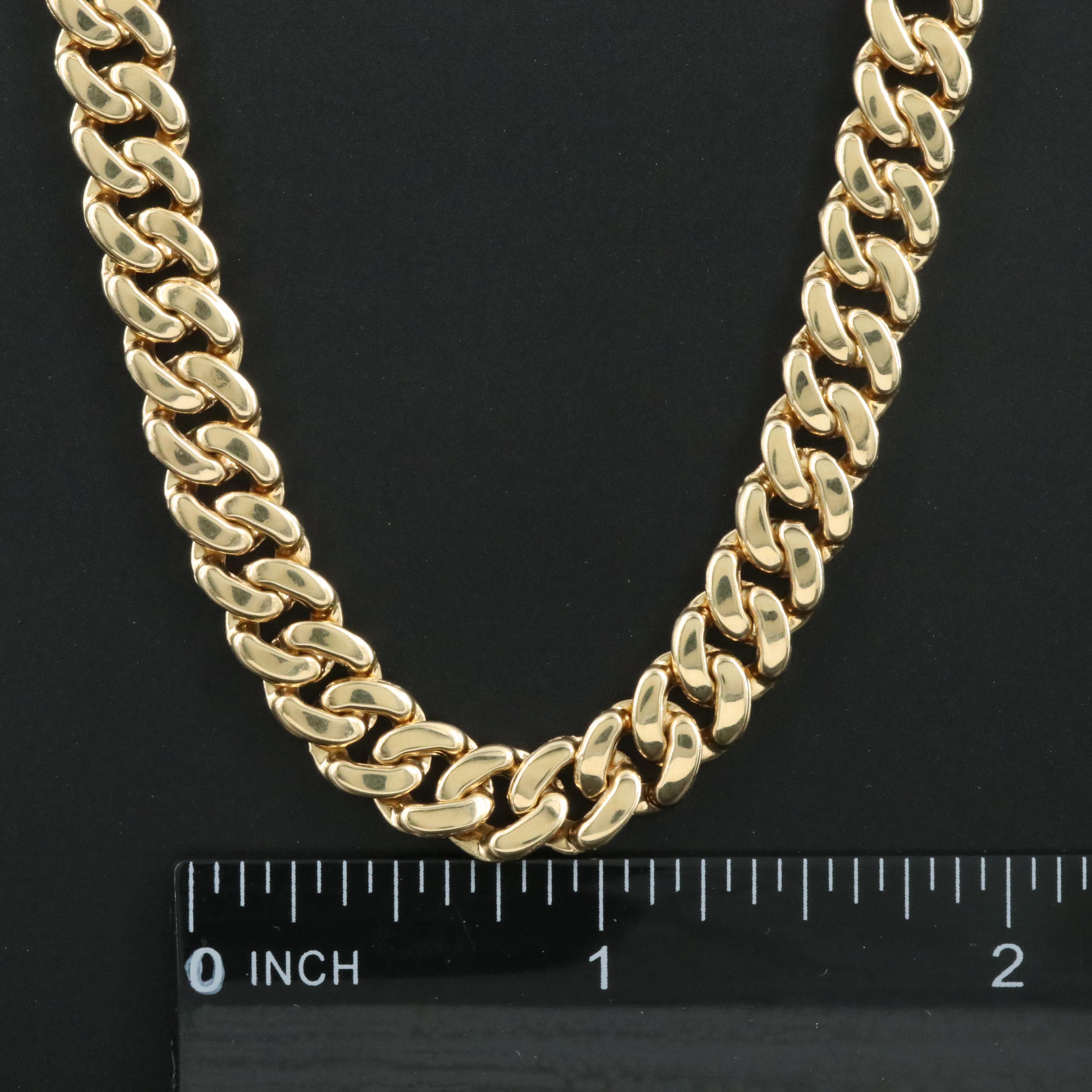 18K Curb Link Chain Necklace