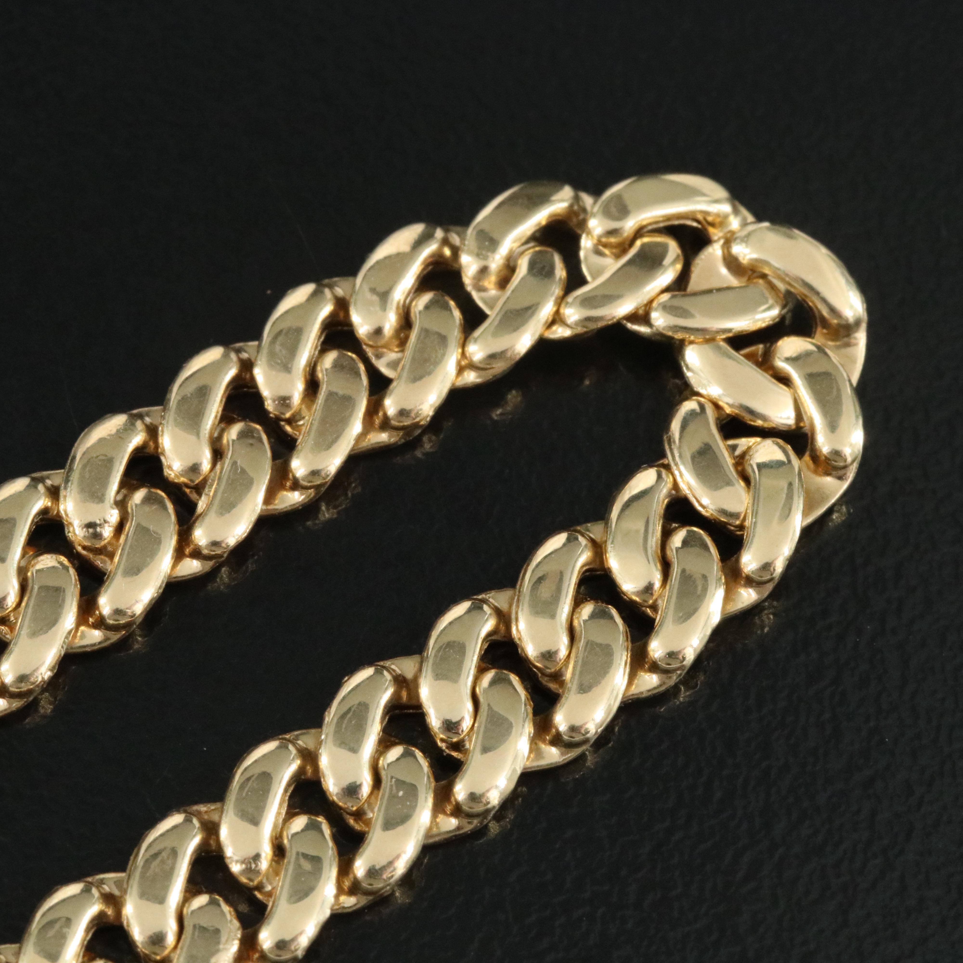 18K Curb Link Chain Necklace