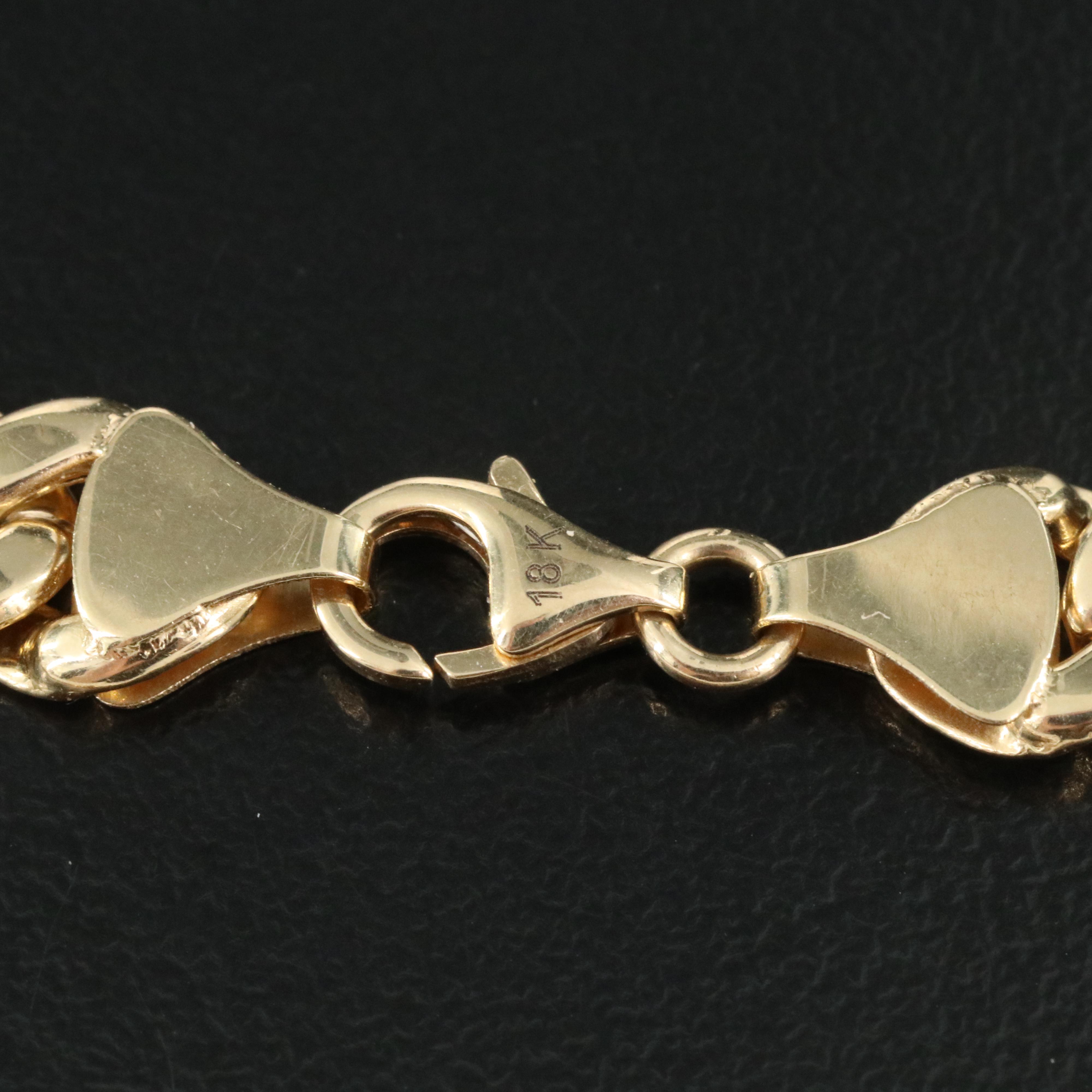 18K Curb Link Chain Necklace