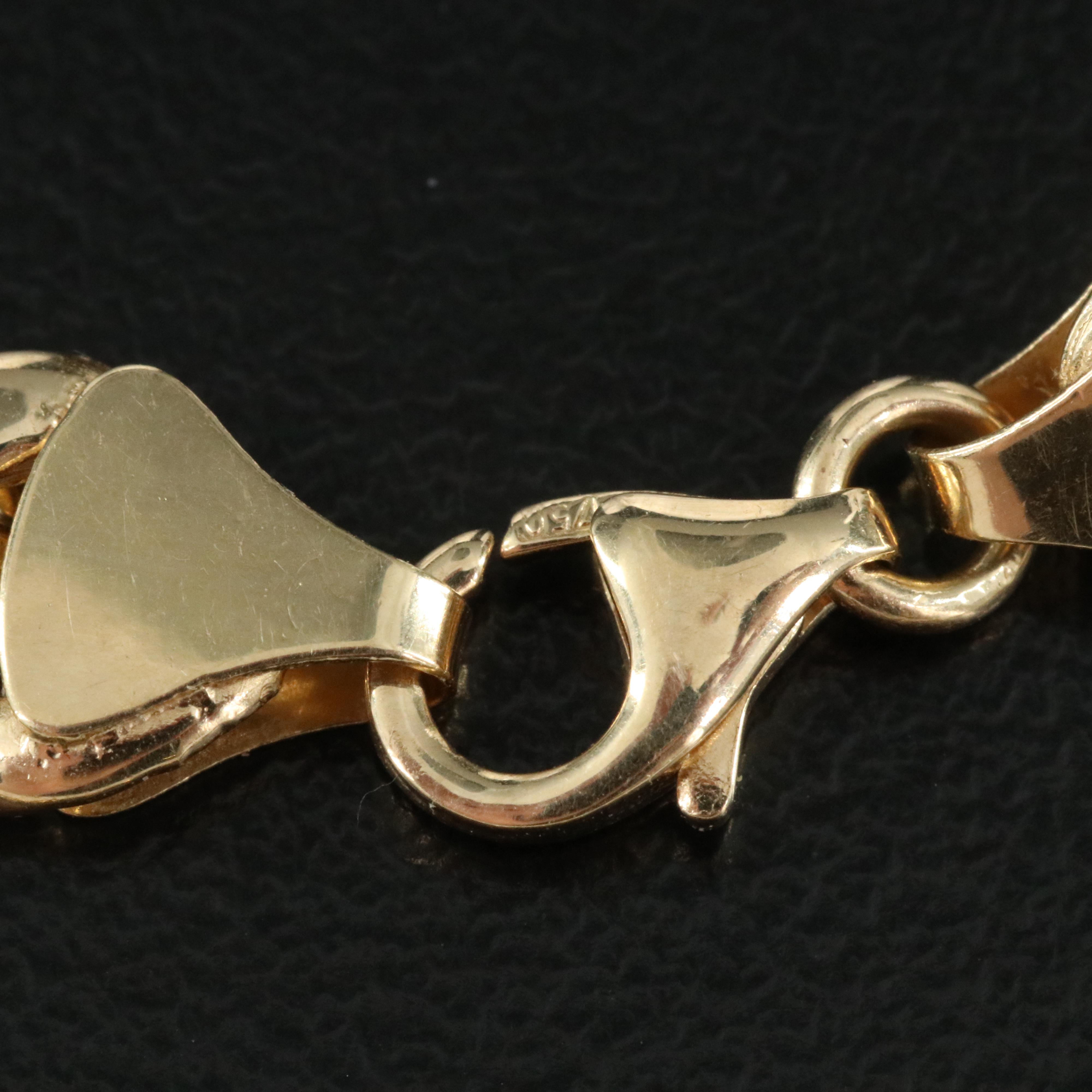 18K Curb Link Chain Necklace