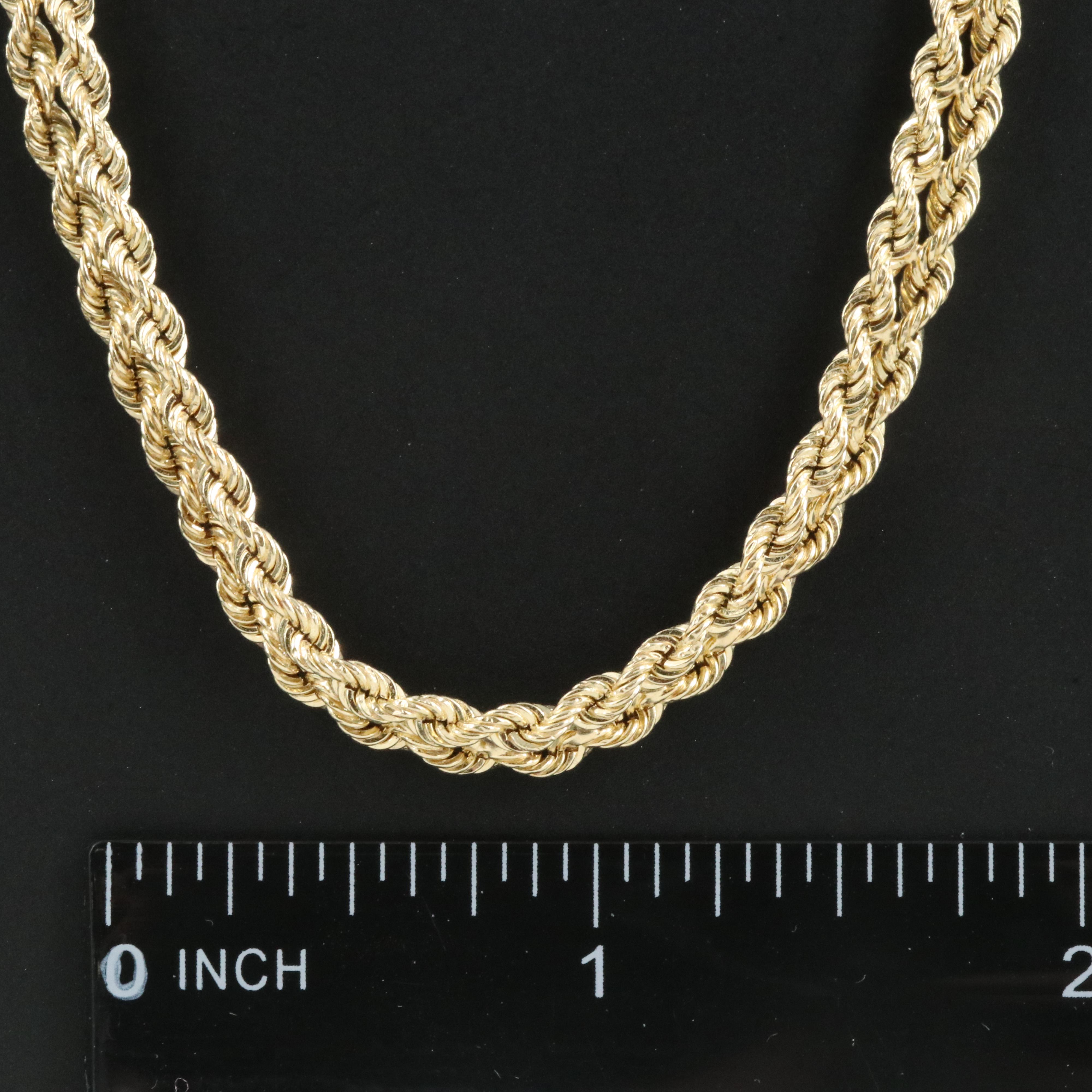 14K Double Braided Rope Chain Necklace