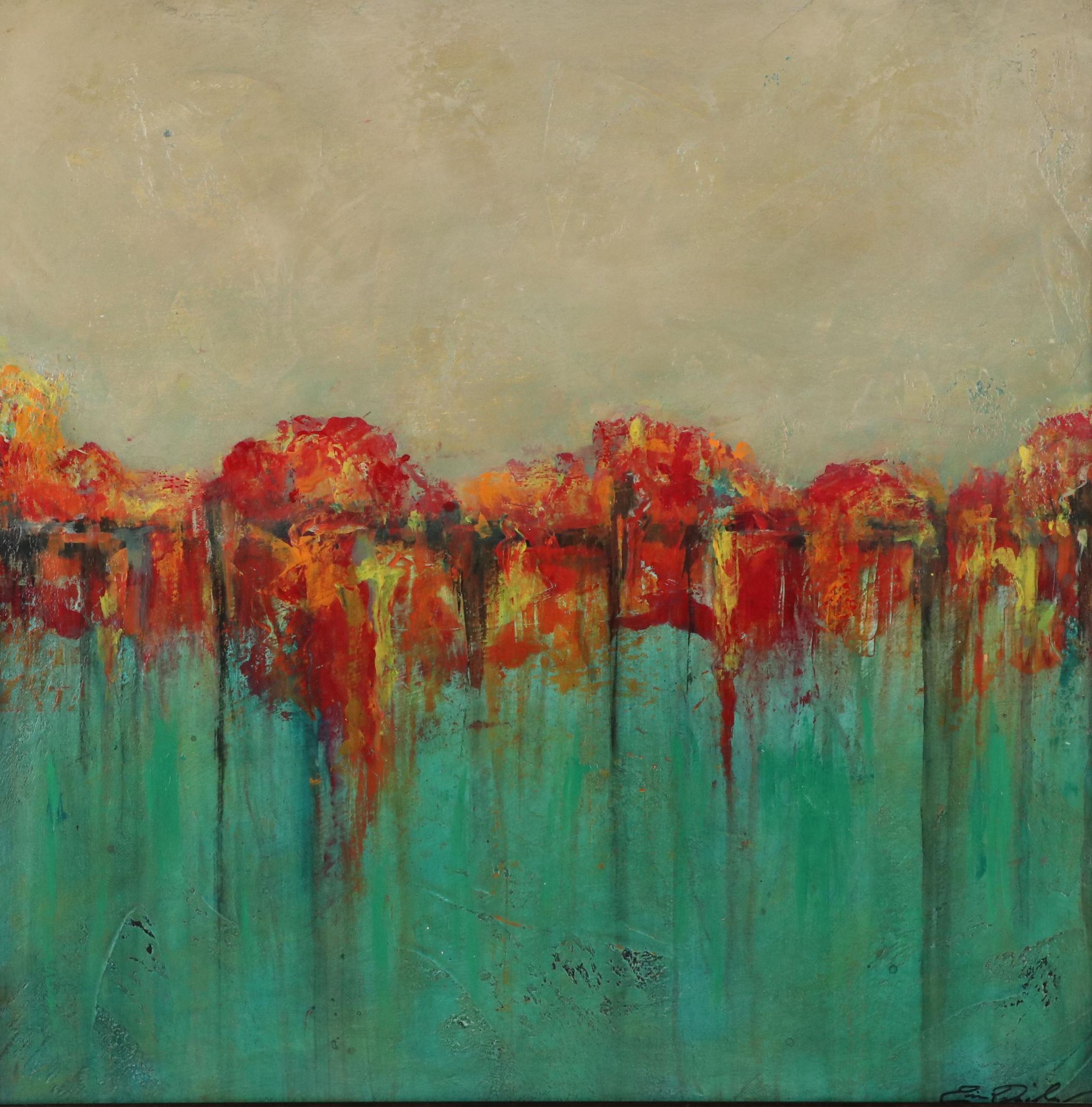 Abstract Landscape Acrylic Painting