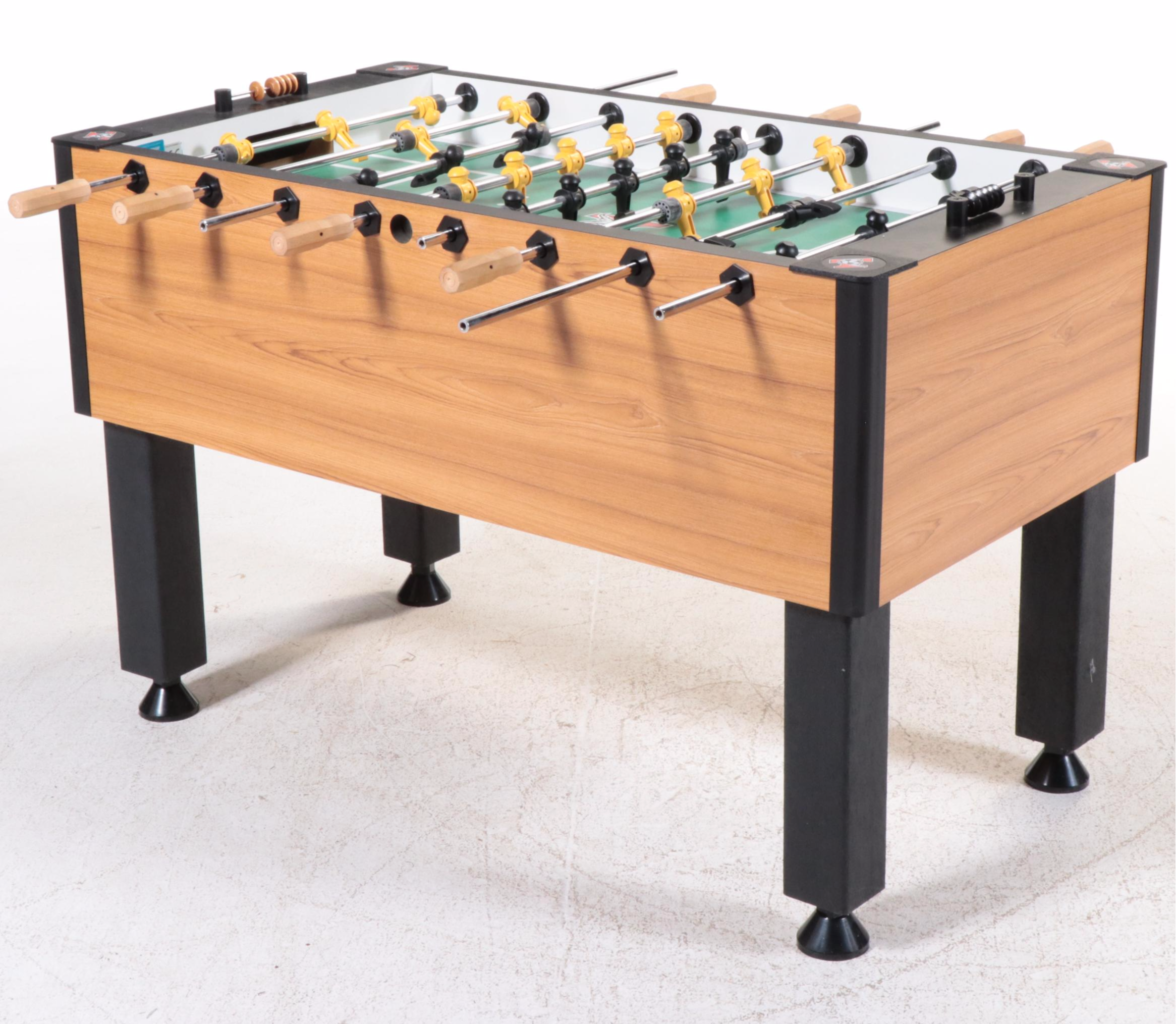 Tornado "Cyclone II" Oak-Grained and Black Laminate Foosball Table