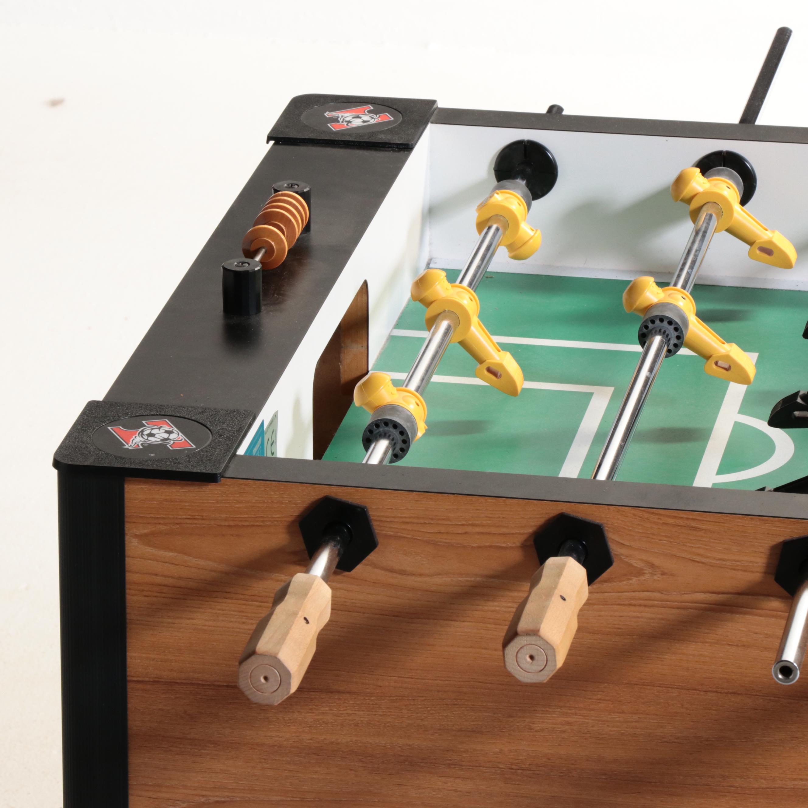 Tornado "Cyclone II" Oak-Grained and Black Laminate Foosball Table