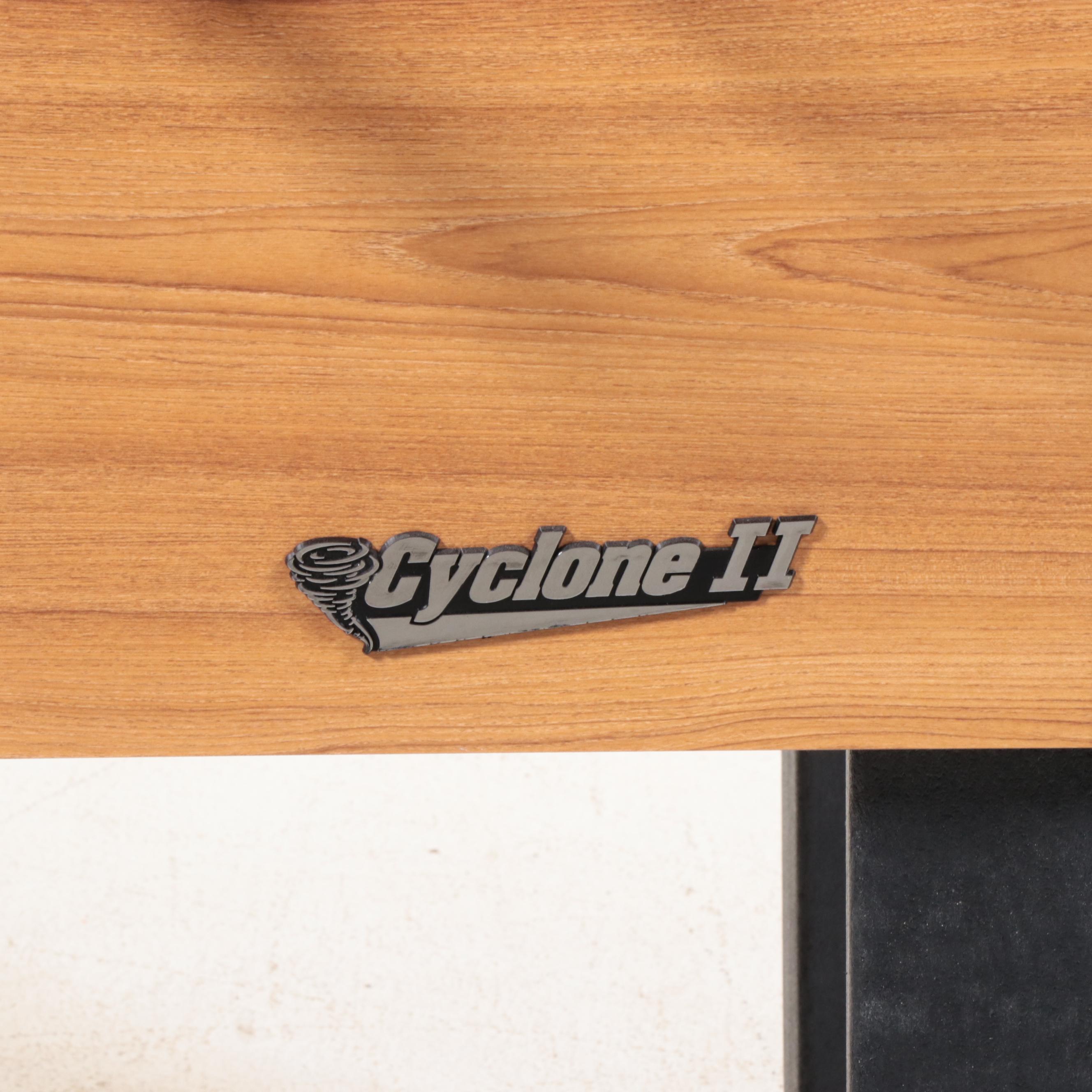 Tornado "Cyclone II" Oak-Grained and Black Laminate Foosball Table