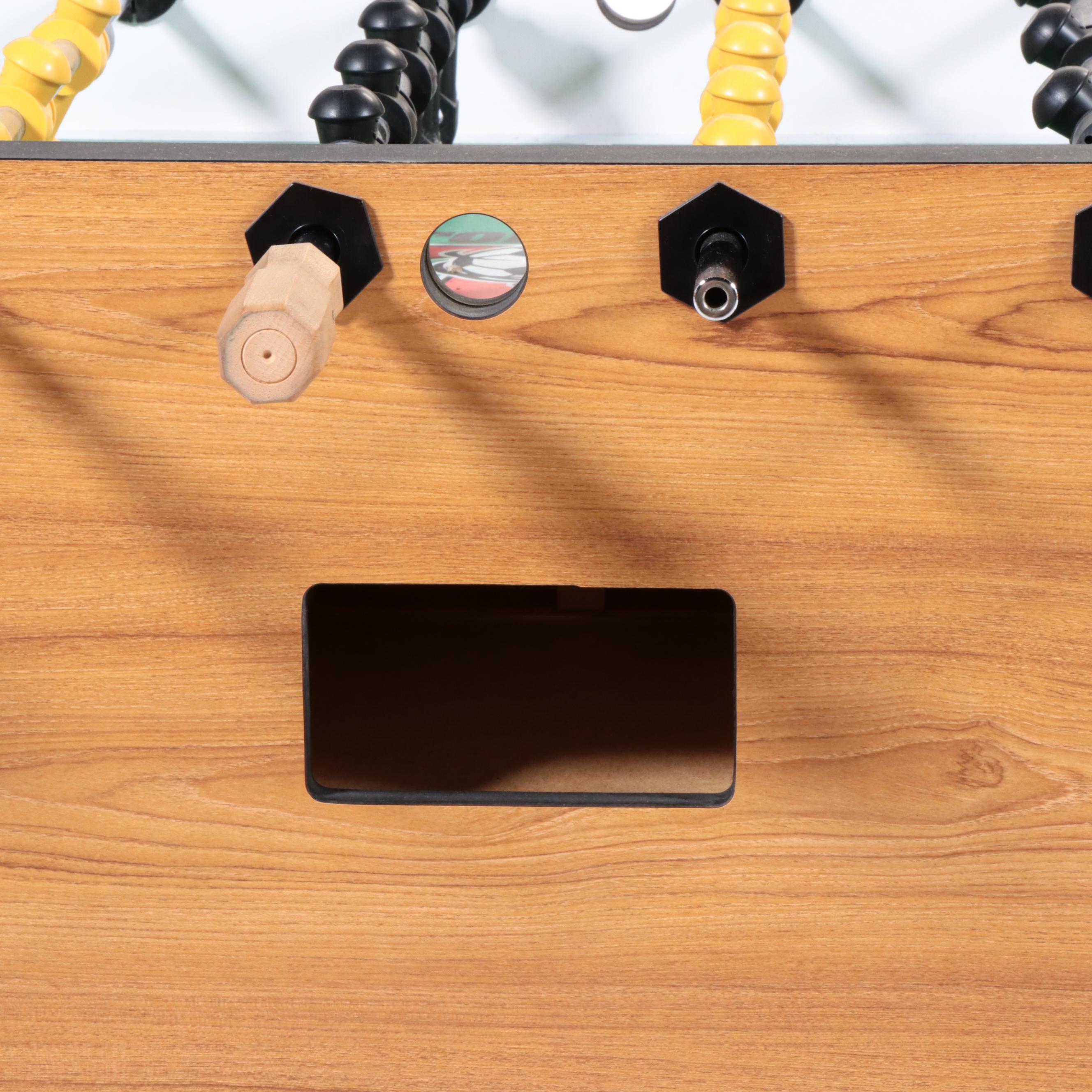 Tornado "Cyclone II" Oak-Grained and Black Laminate Foosball Table