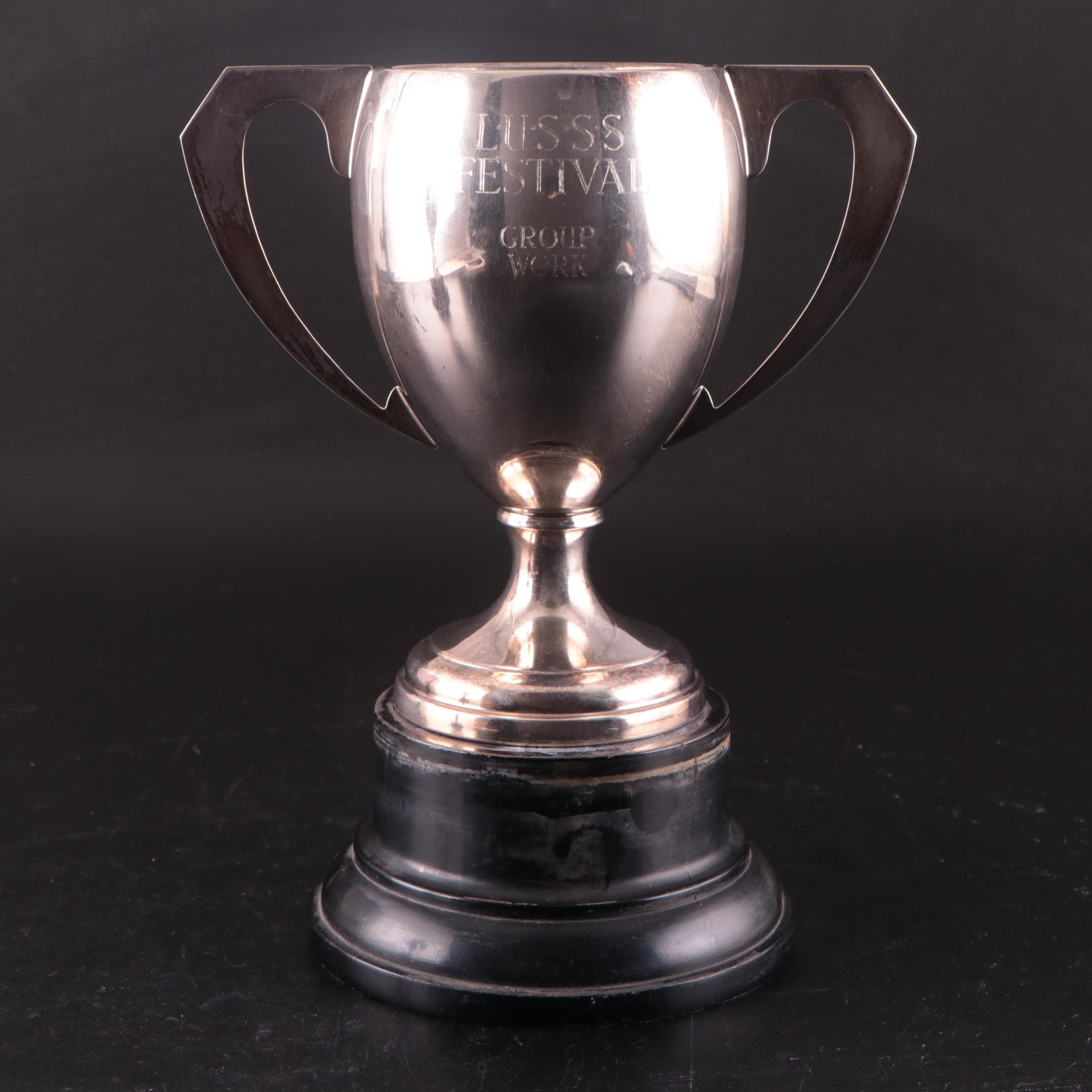 Art Deco Style Silver Plate Highland Games and Dancing Trophies