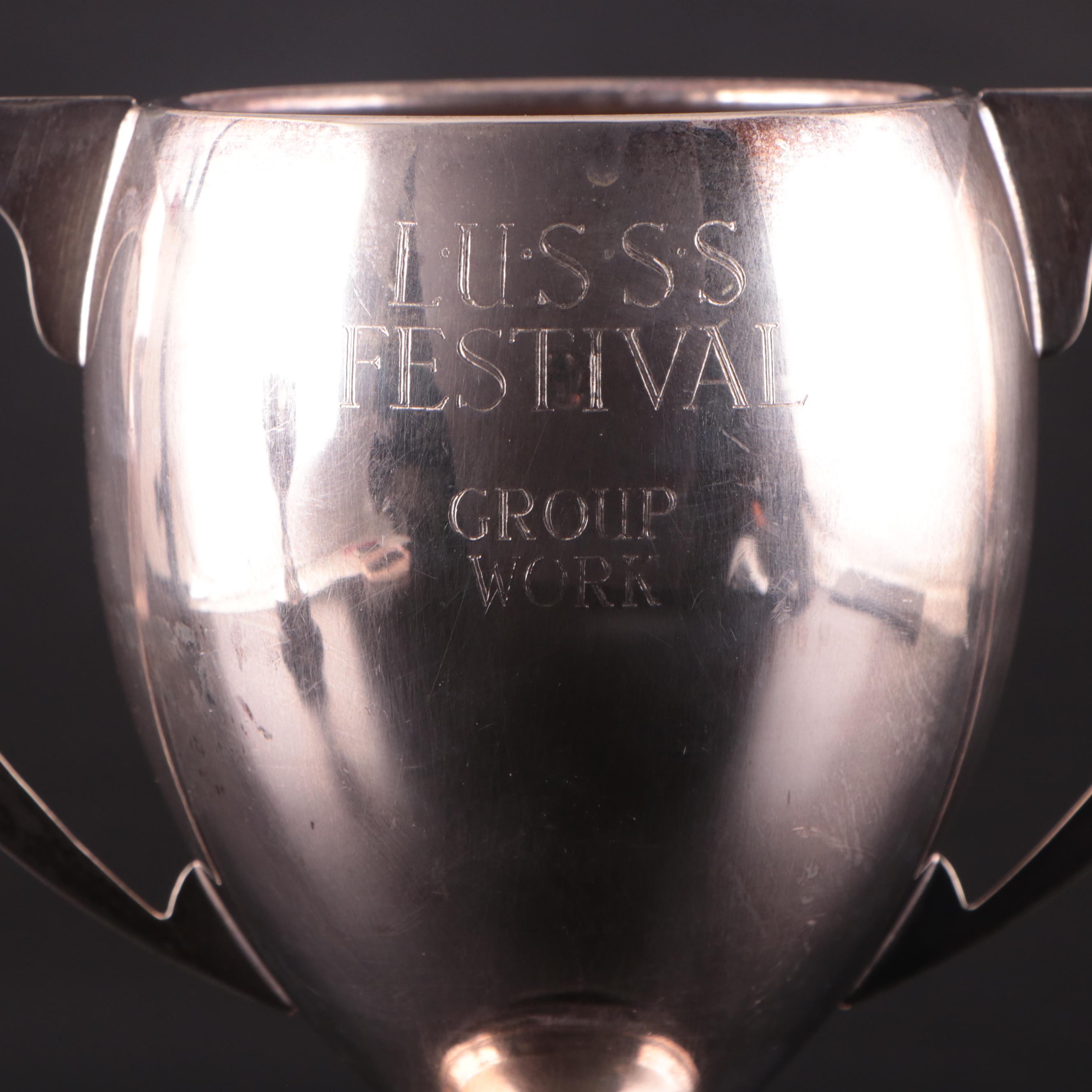 Art Deco Style Silver Plate Highland Games and Dancing Trophies