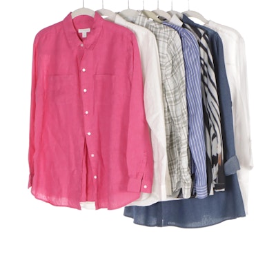 Assorted Button-Ups & Blouses Featuring Land's End, Misslook, Charter Club, More