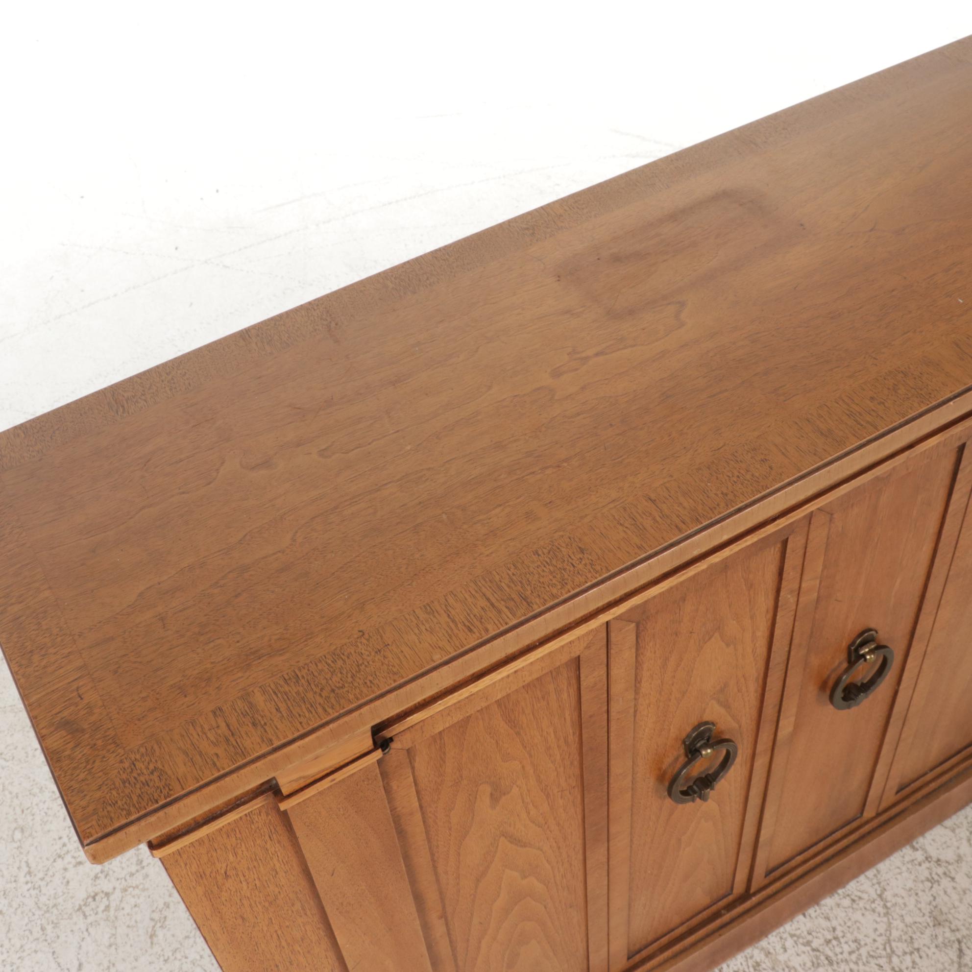 Thomasville Italian Neoclassical Style Walnut Console Cabinet, 1960s