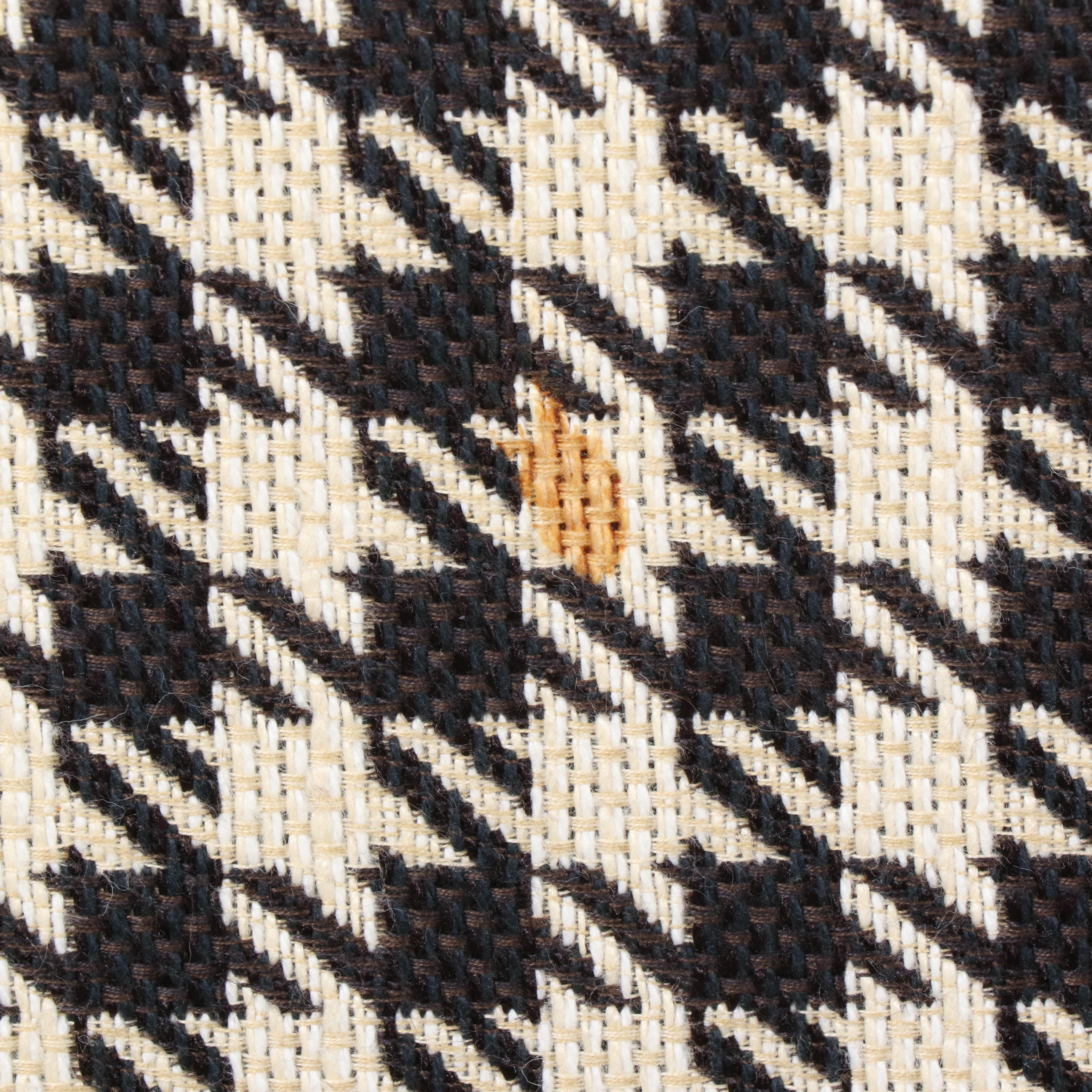 Henredon Houndstooth-Upholstered English Roll-Arm Easy Chair