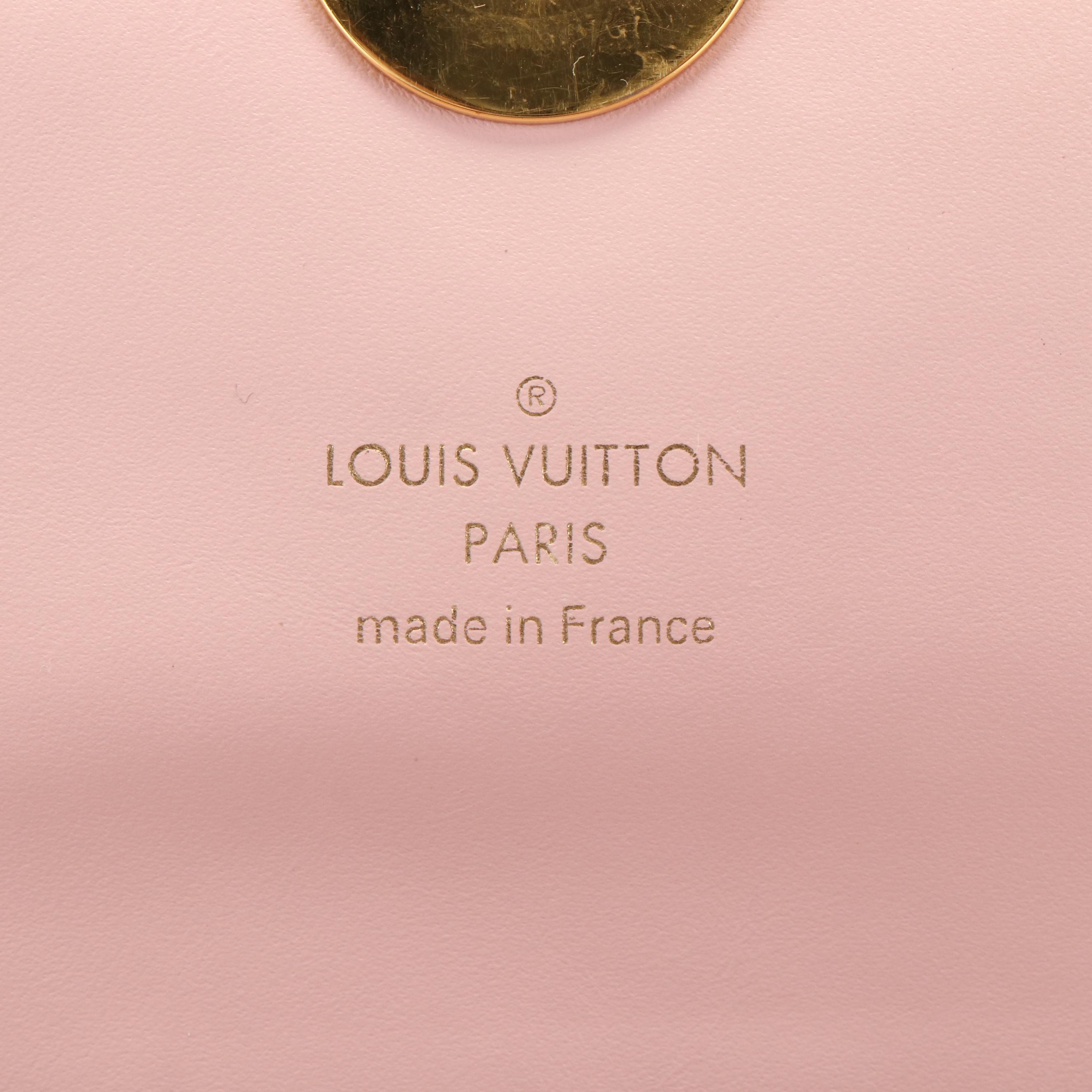 Louis Vuitton  Flore Monogram Canvas and Pink Leather Chain Wallet