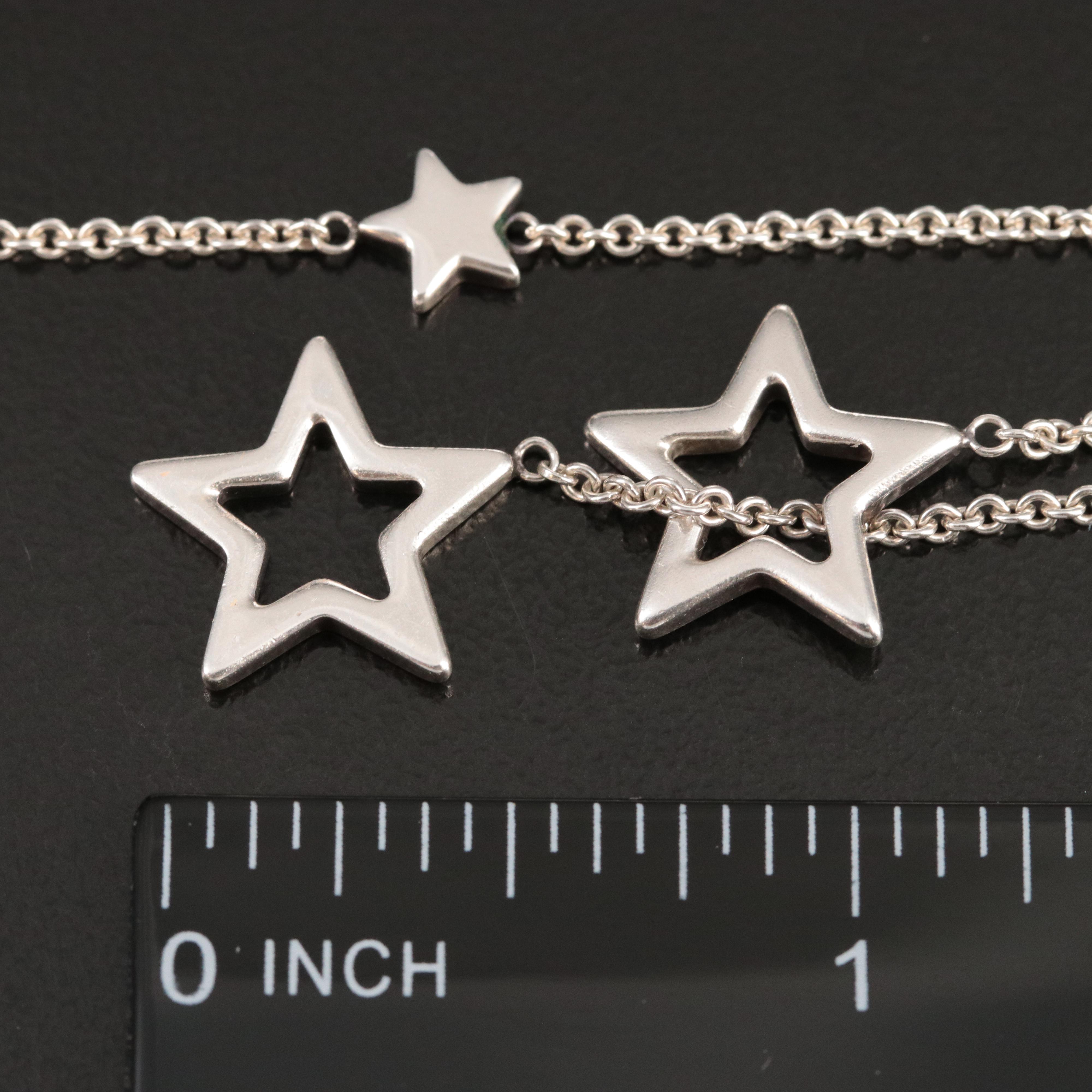 Tiffany & Co. Sterling Star  Lariat Necklace