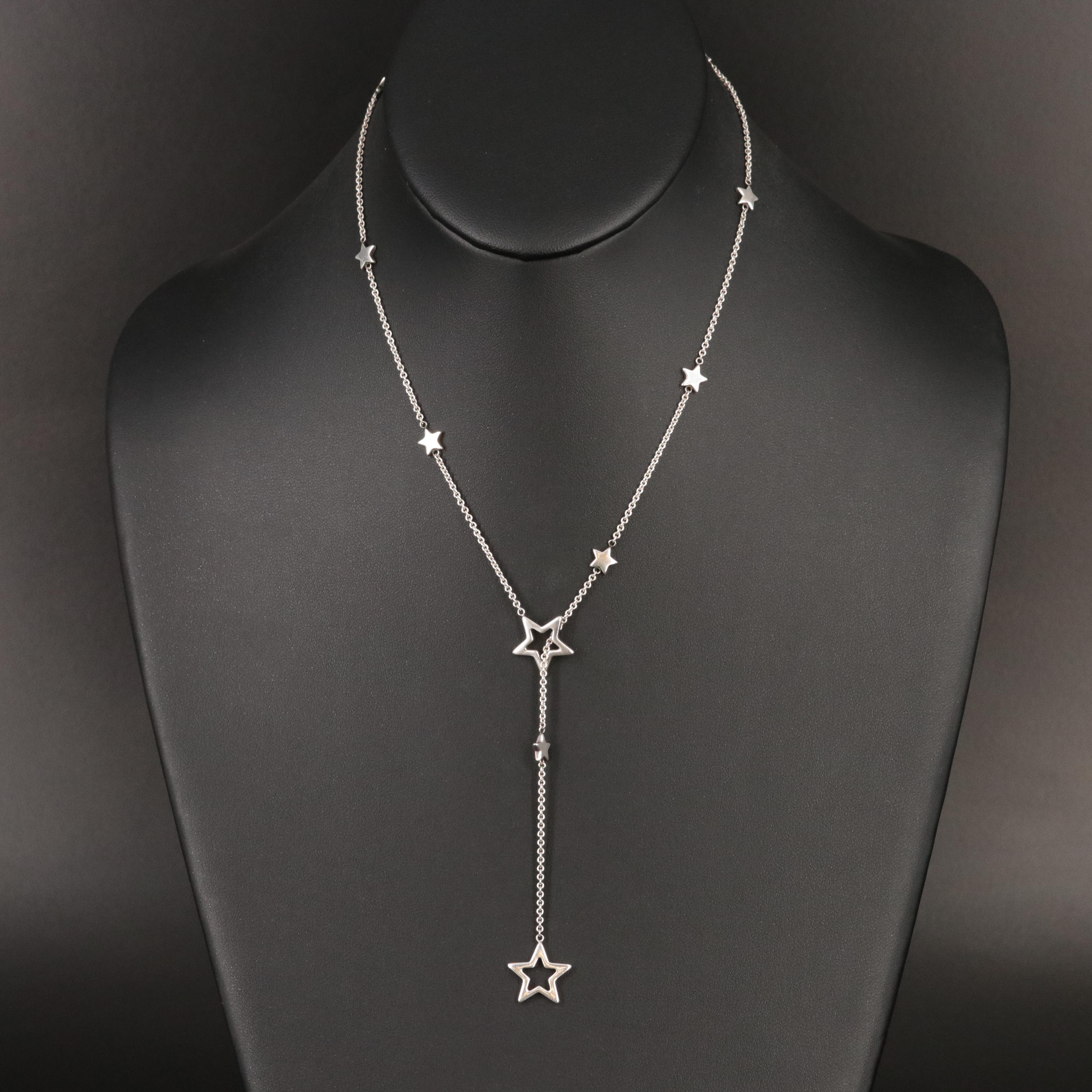 Tiffany & Co. Sterling Star  Lariat Necklace