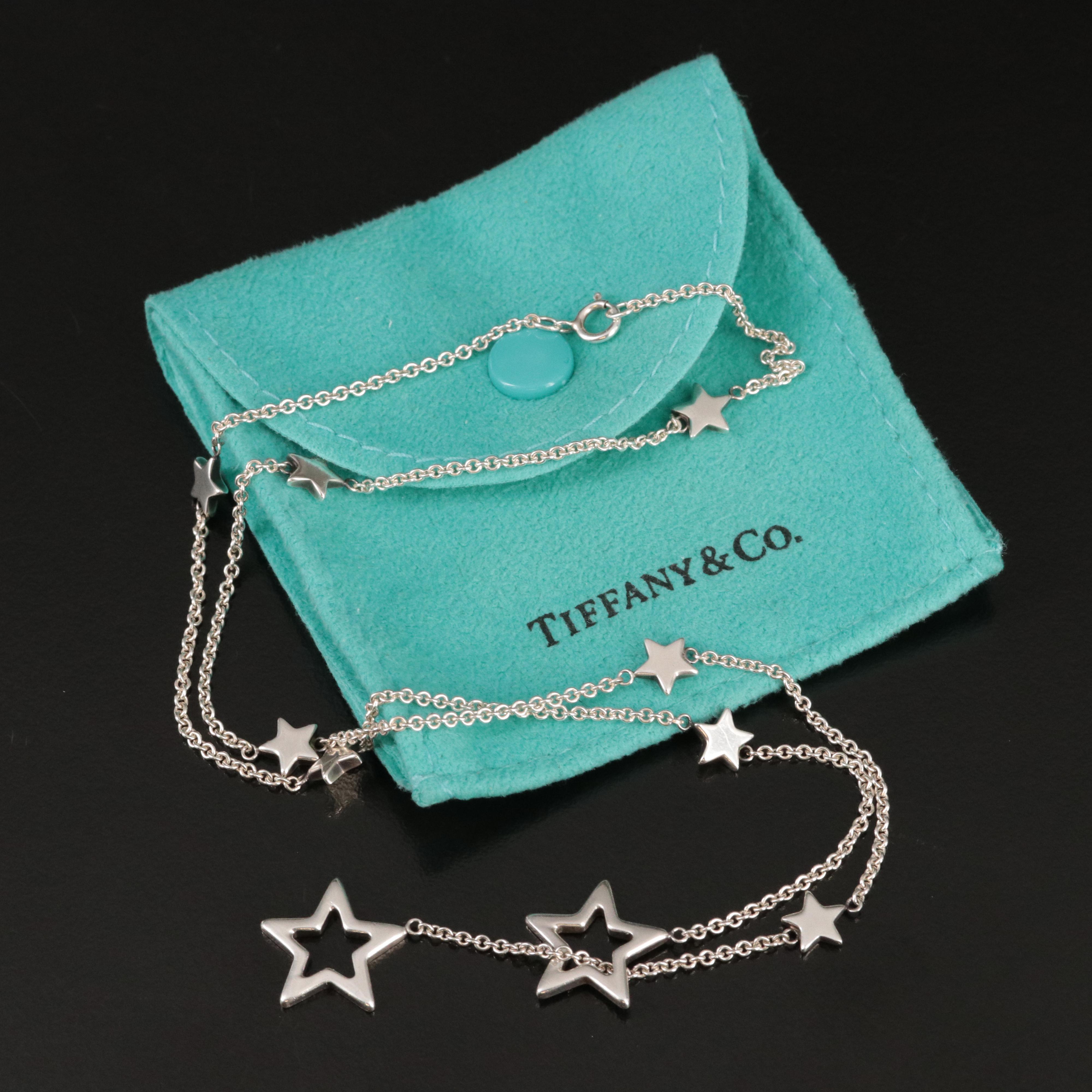 Tiffany & Co. Sterling Star  Lariat Necklace