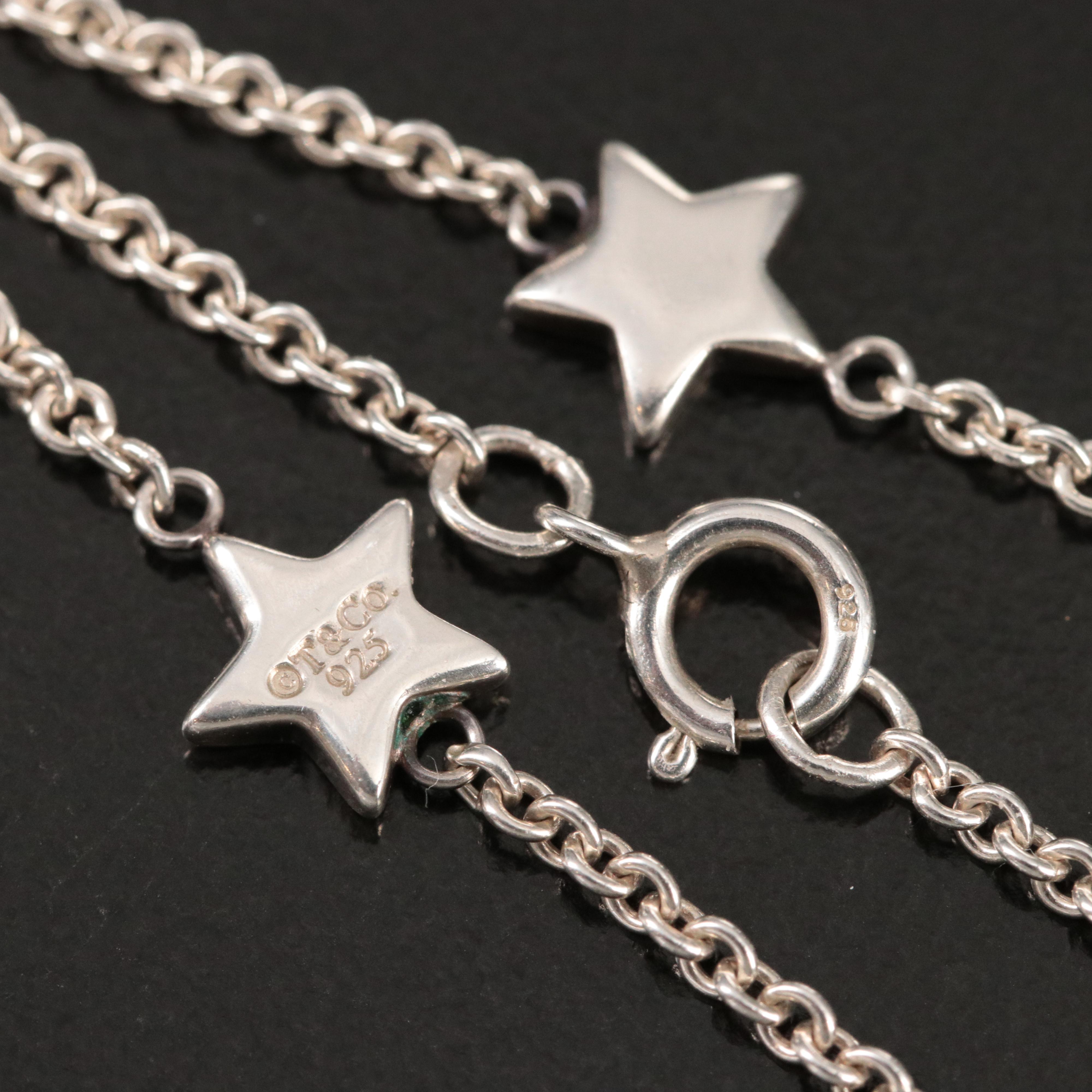 Tiffany & Co. Sterling Star  Lariat Necklace