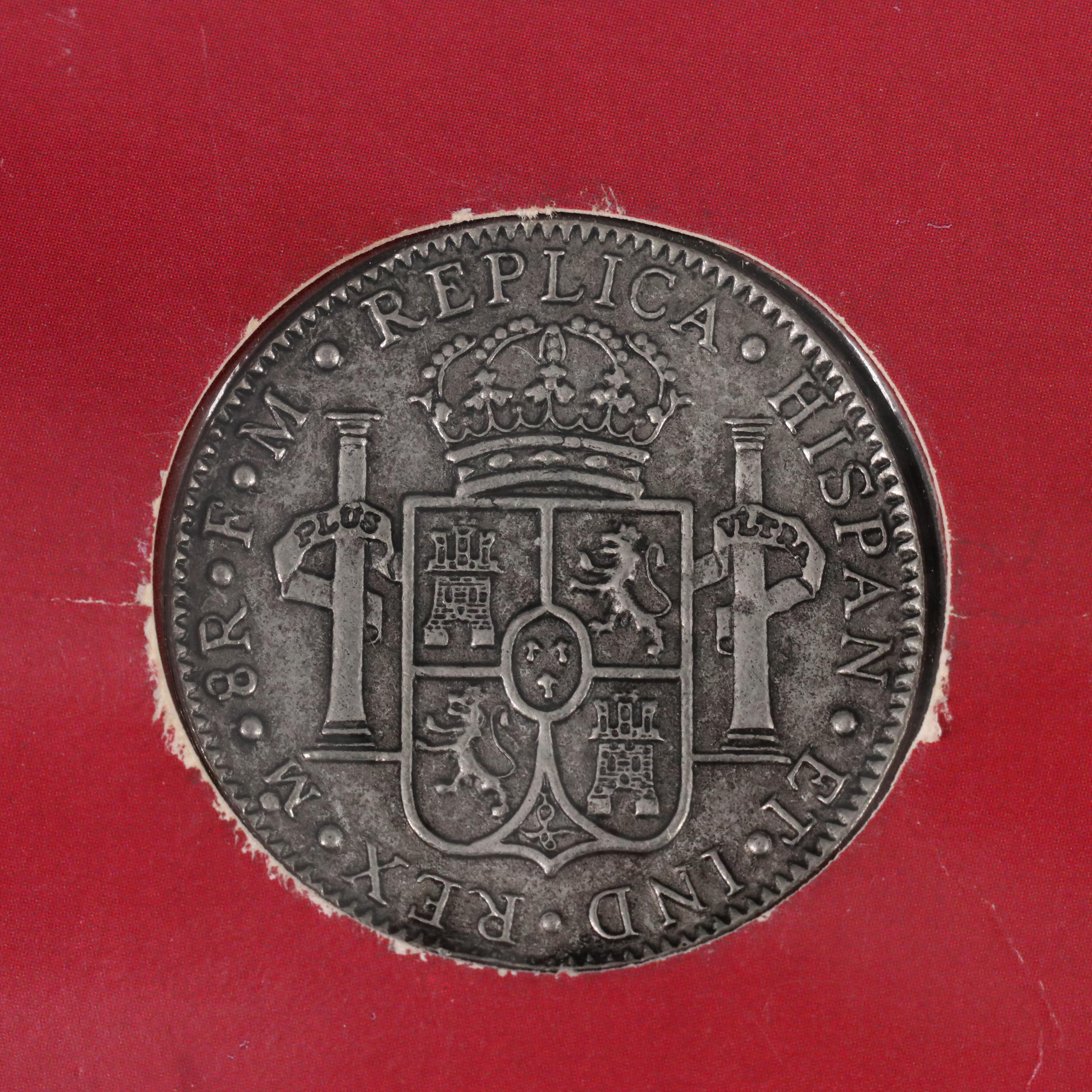 1808 Shipwreck Coin and 8-Reales Reproduction Coin